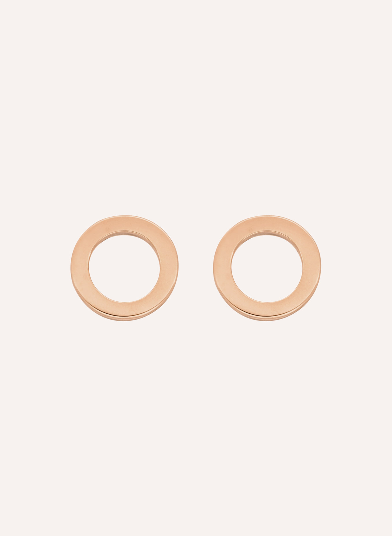 Leaf Ohrstecker CIRCLE aus 14 Karat Rosegold: ROSÉGOLD