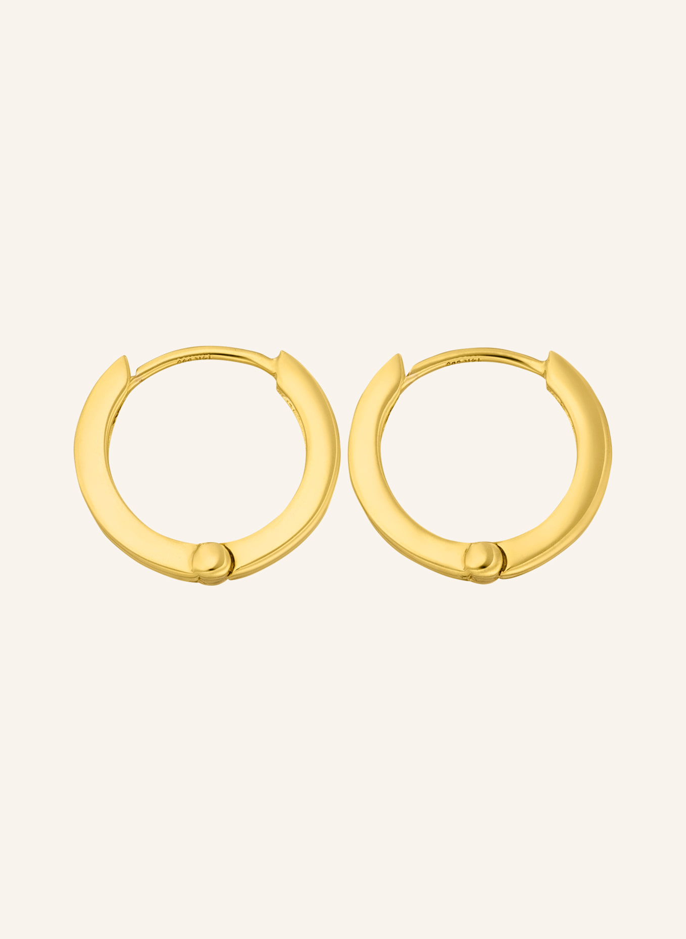 Leaf Creolen MINI KLAPPCREOLEN aus 14 Karat Gelbgold: GOLD