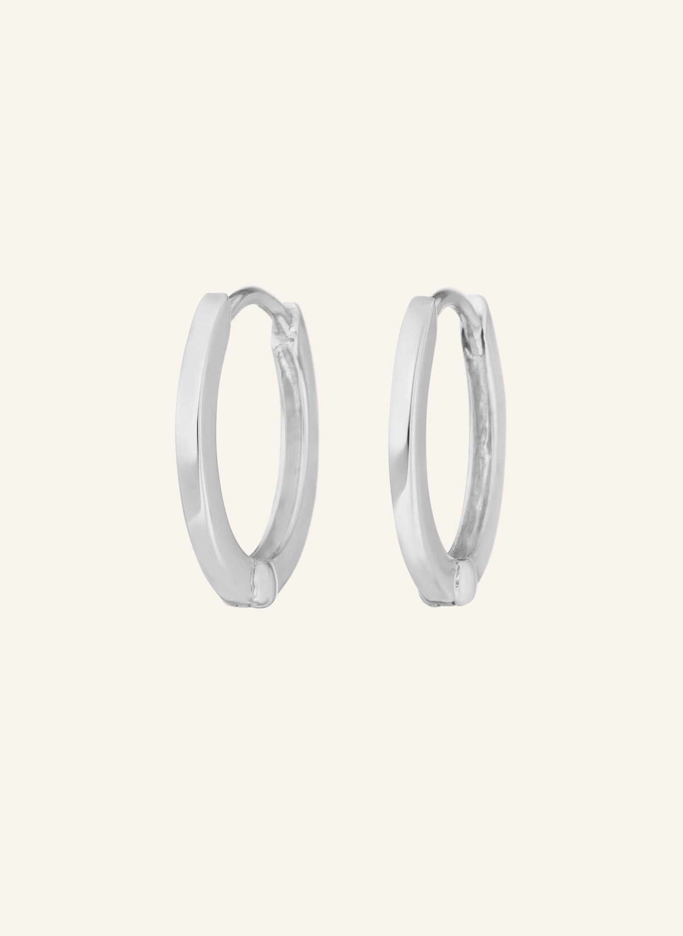 Leaf Creolen MINI KLAPPCREOLEN aus 14 Karat Weißgold: WEISSGOLD