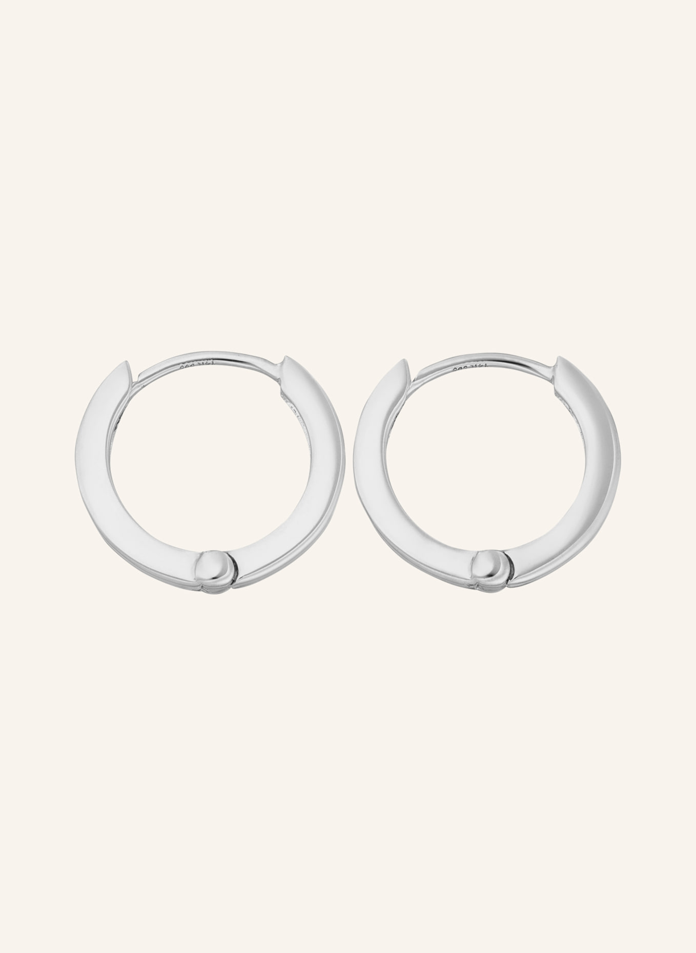 Leaf Creolen MINI KLAPPCREOLEN aus 14 Karat Weißgold: WEISSGOLD