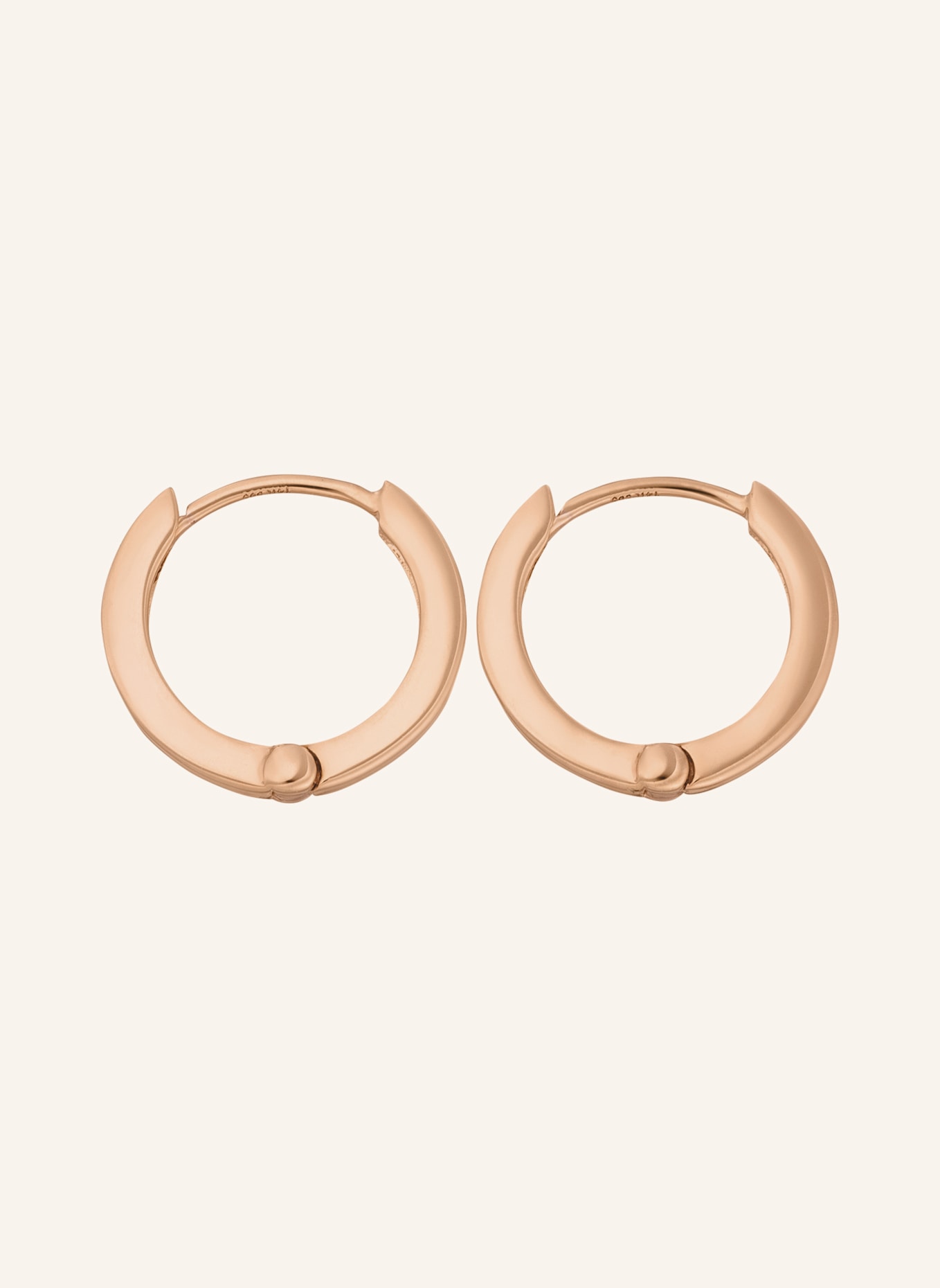 Leaf Creolen MINI KLAPPCREOLEN aus 14 Karat Rosébgold: ROSÉGOLD
