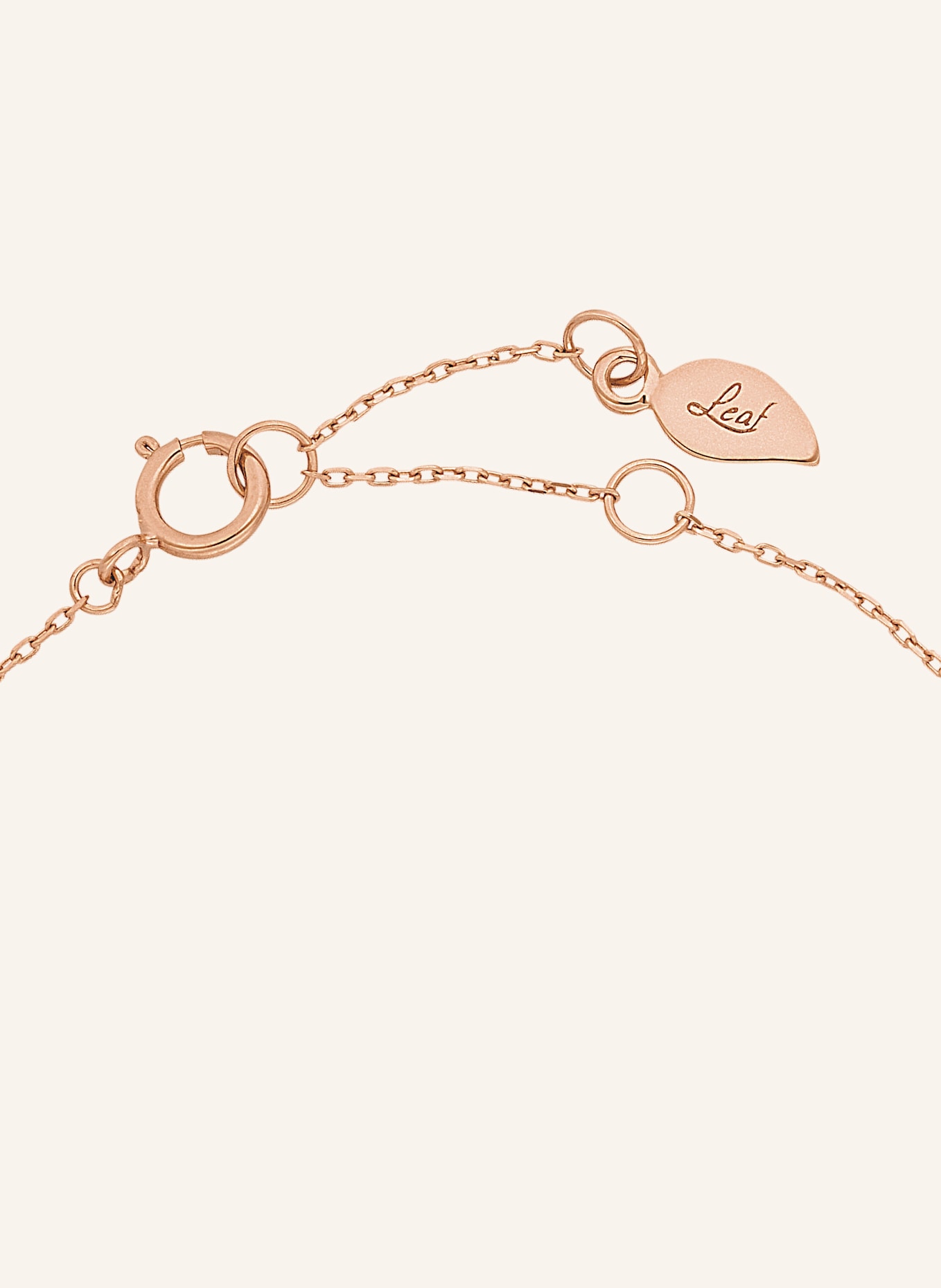 Leaf Halskette MINI CLOVER aus 14 Karat Gelbgold: ROSÉGOLD