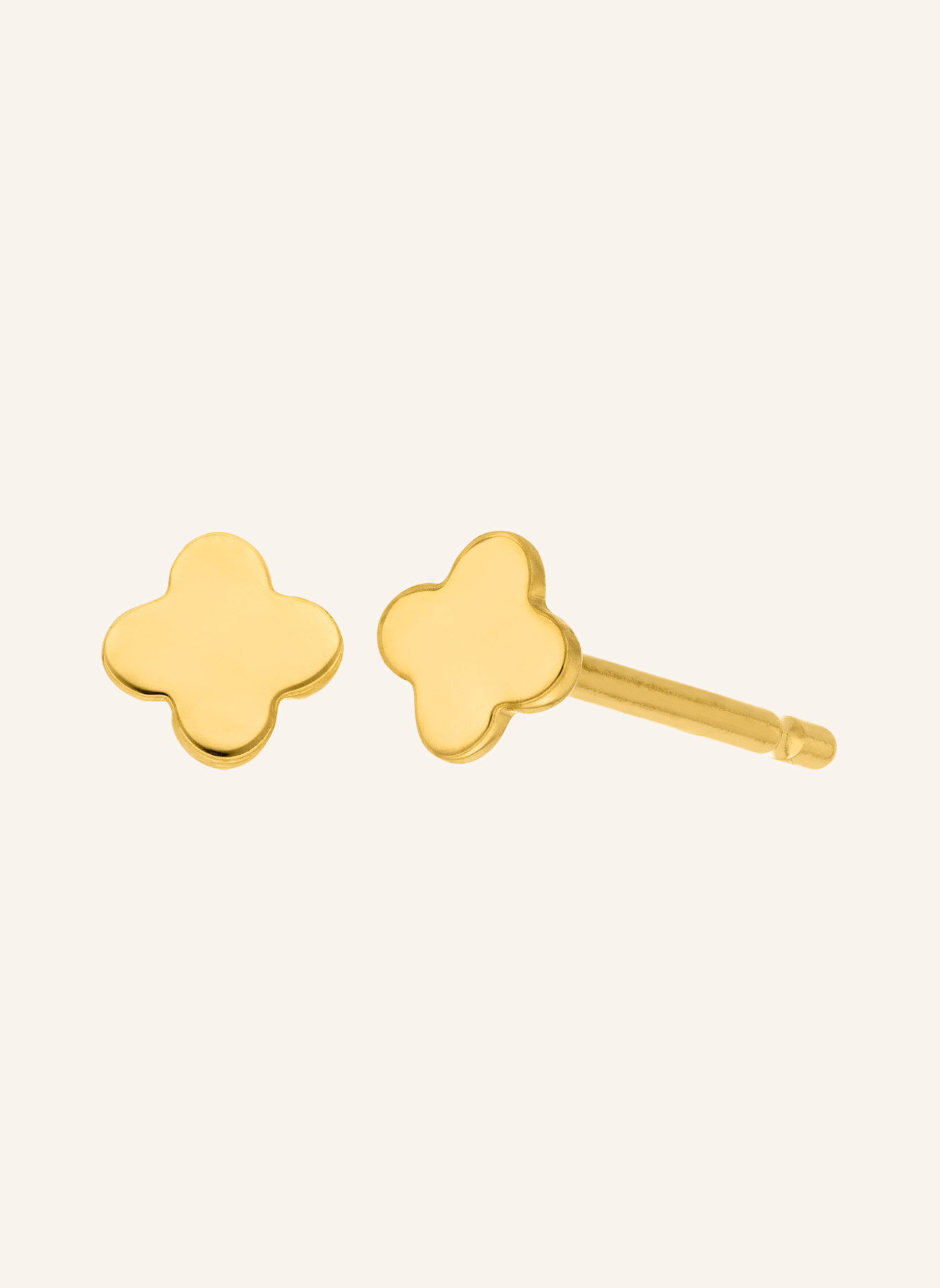 Leaf Ohrstecker MINI CLOVER aus 14 Karat Gelbgold: GOLD