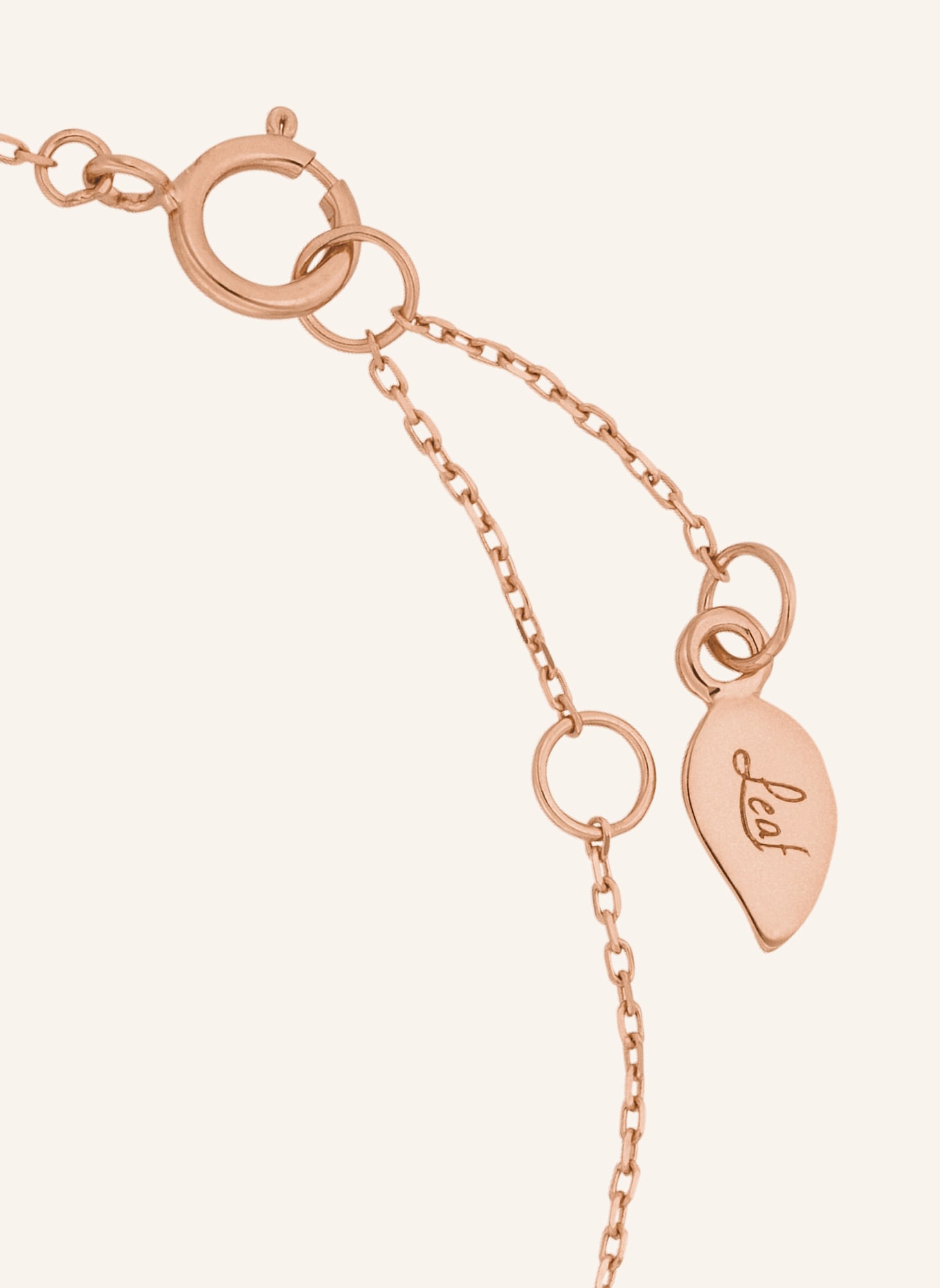 Leaf Armband MINI PLATES aus 14 Karat Gelbgold: ROSÉGOLD