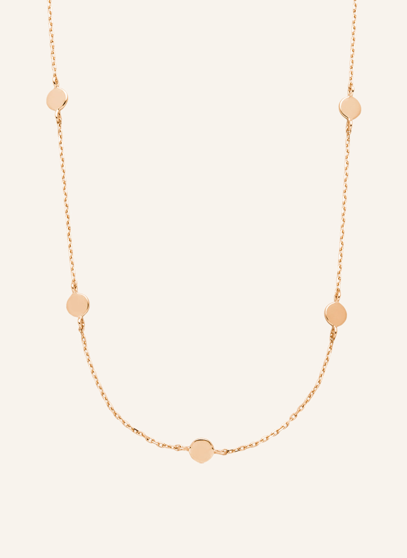 Leaf Halskette MINI PLATES aus 14 Karat Gelbgold: ROSÉGOLD