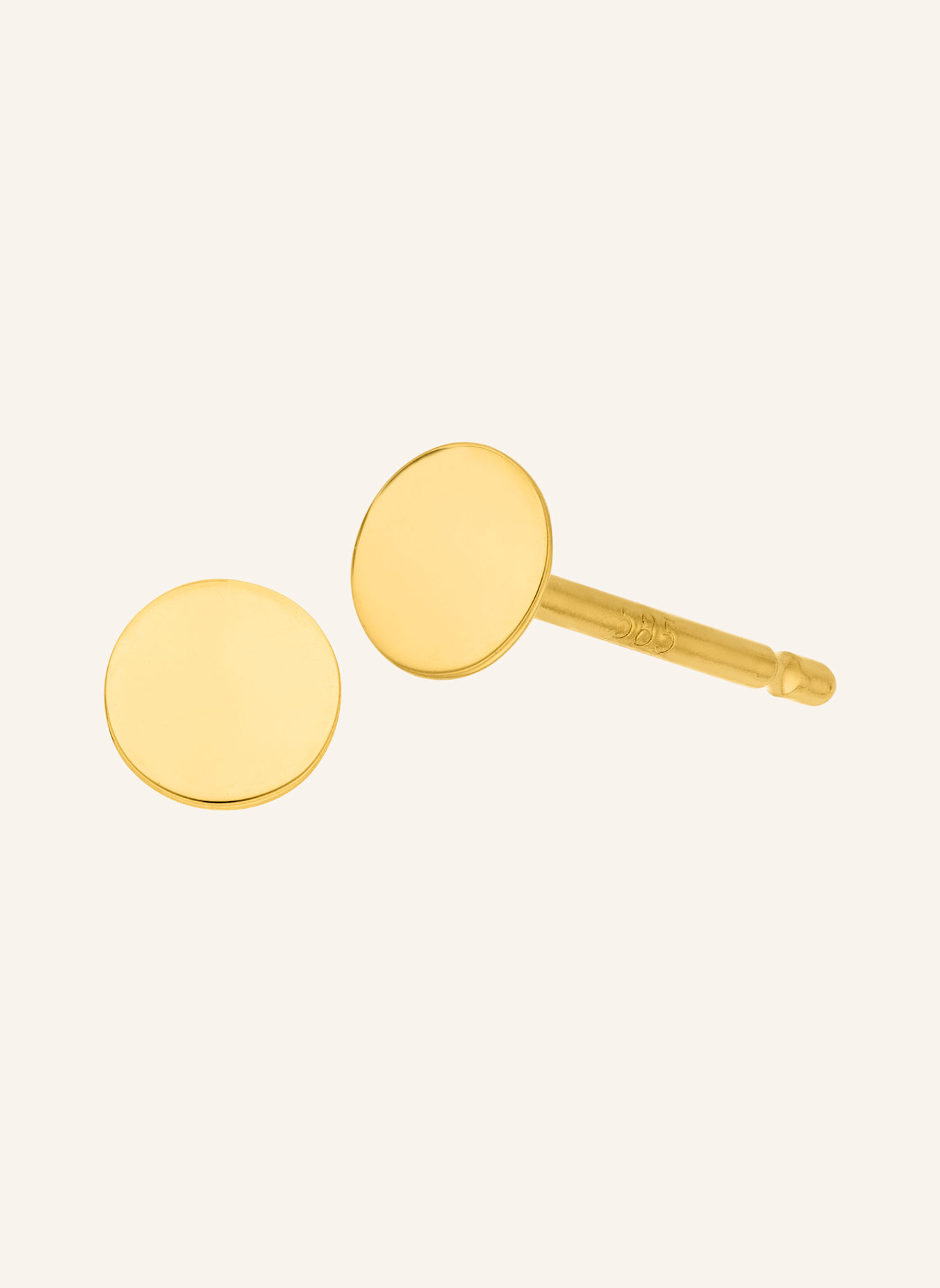 Leaf Ohrstecker MINI PLATES aus 14 Karat Gelbgold: GOLD