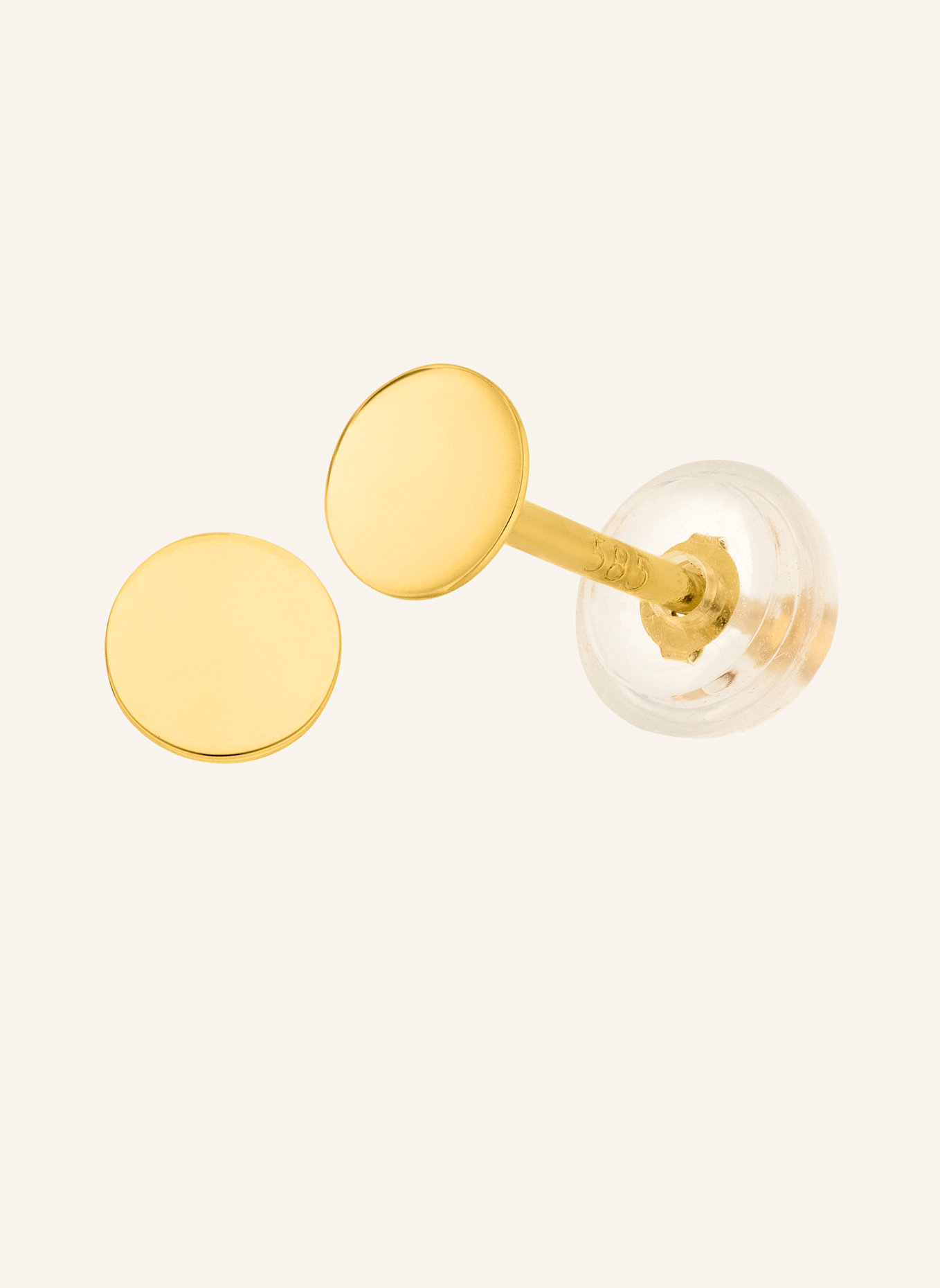 Leaf Ohrstecker MINI PLATES aus 14 Karat Gelbgold: GOLD