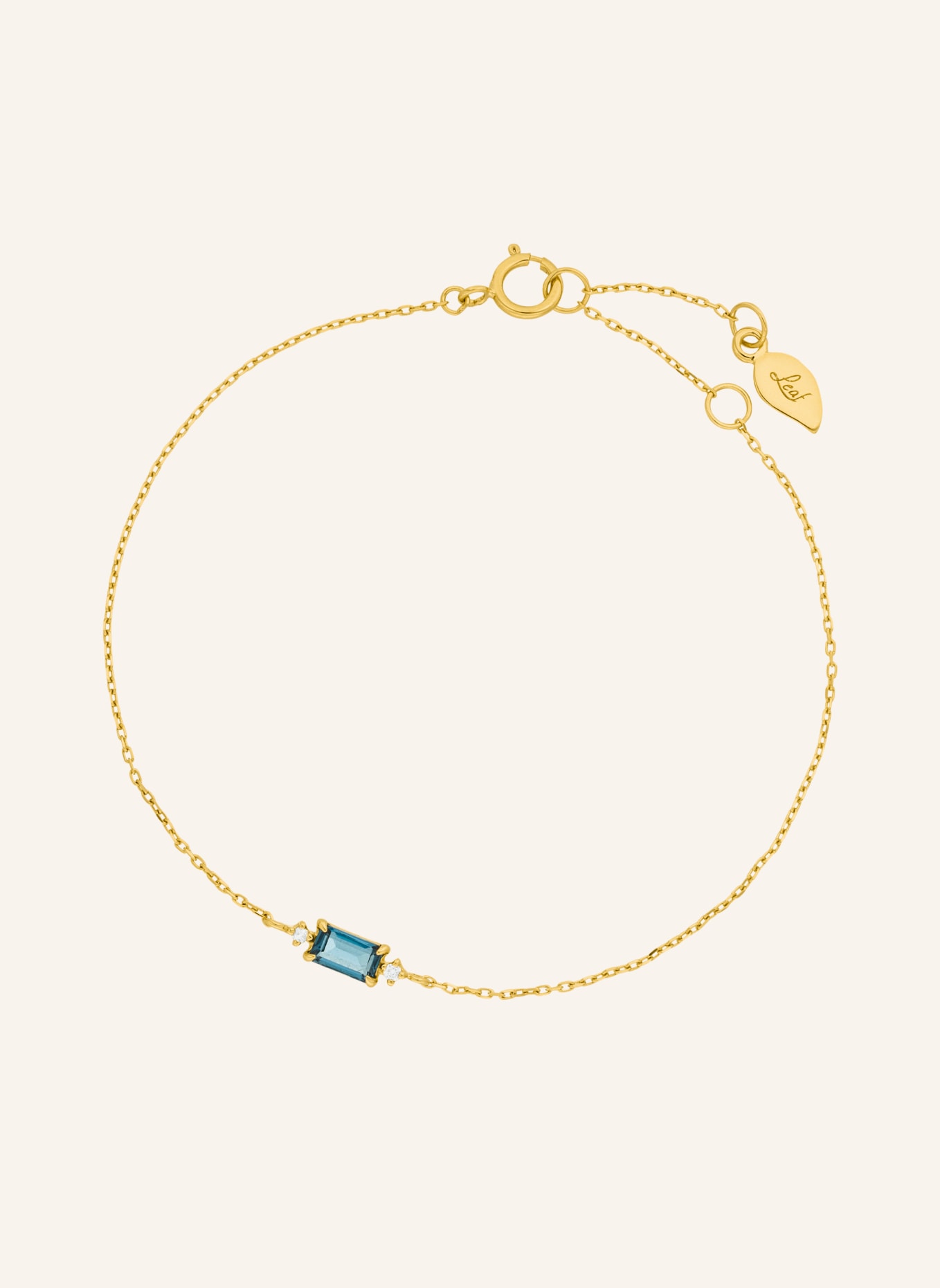 Leaf Armband LONDON Blue Topas, Farbe: GOLD (Bild 1)