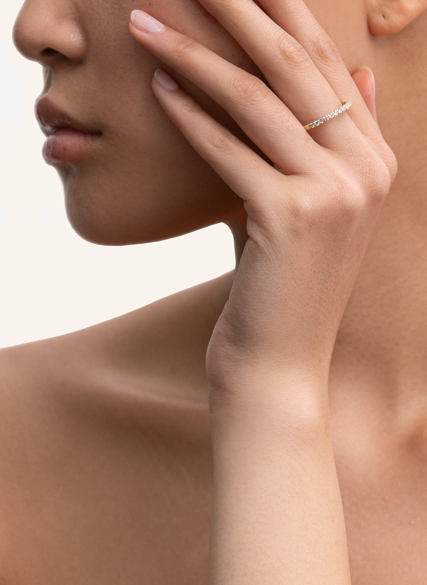 BRUNA The Label Ring LECCE mit laborgezüchteten Diamanten: GOLD