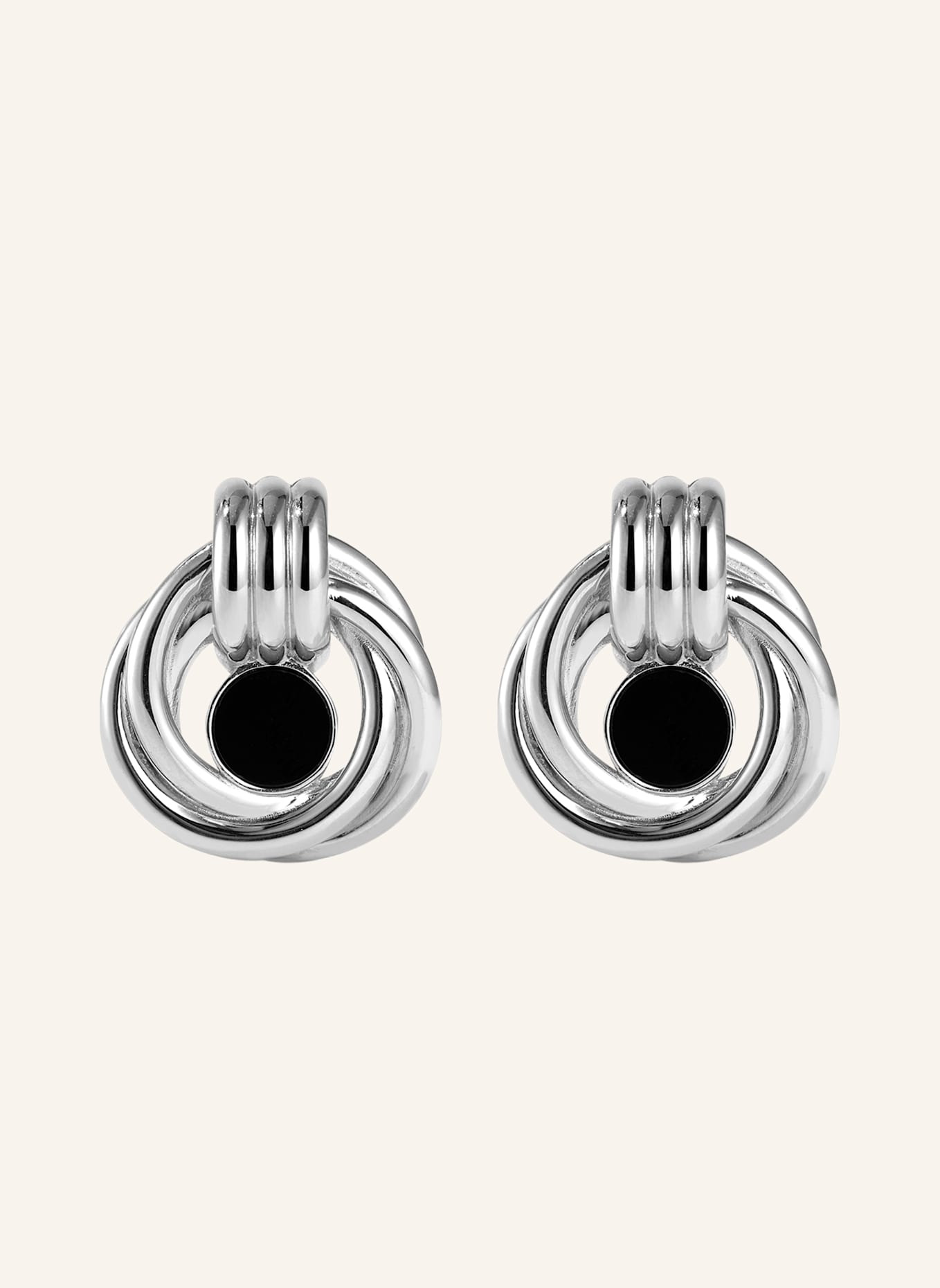 BRUNA The Label Ohrringe TUSCANY mit Onyx: SILBER