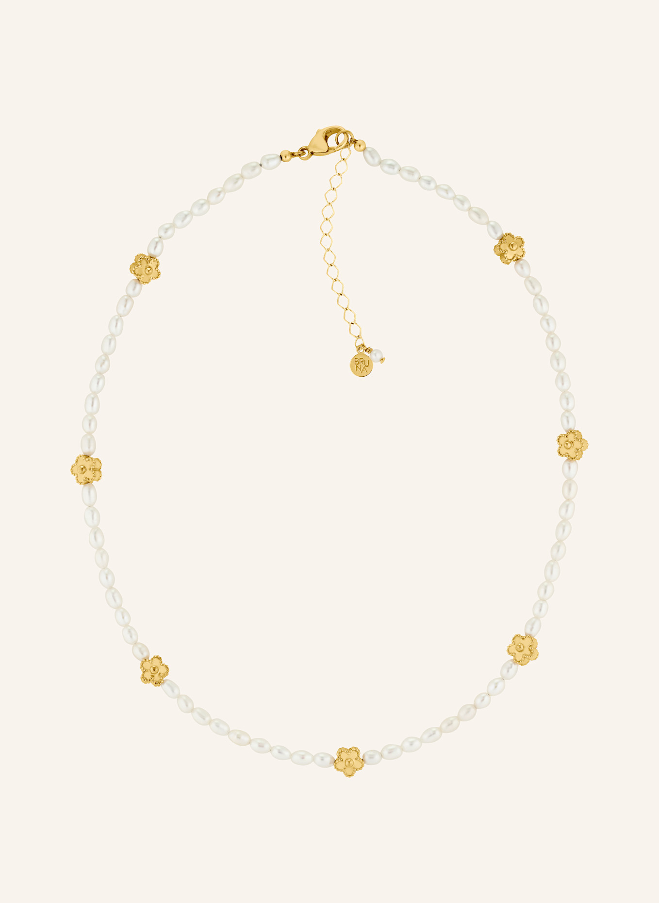 BRUNA The Label Choker FIORE mit Perlen: GOLD