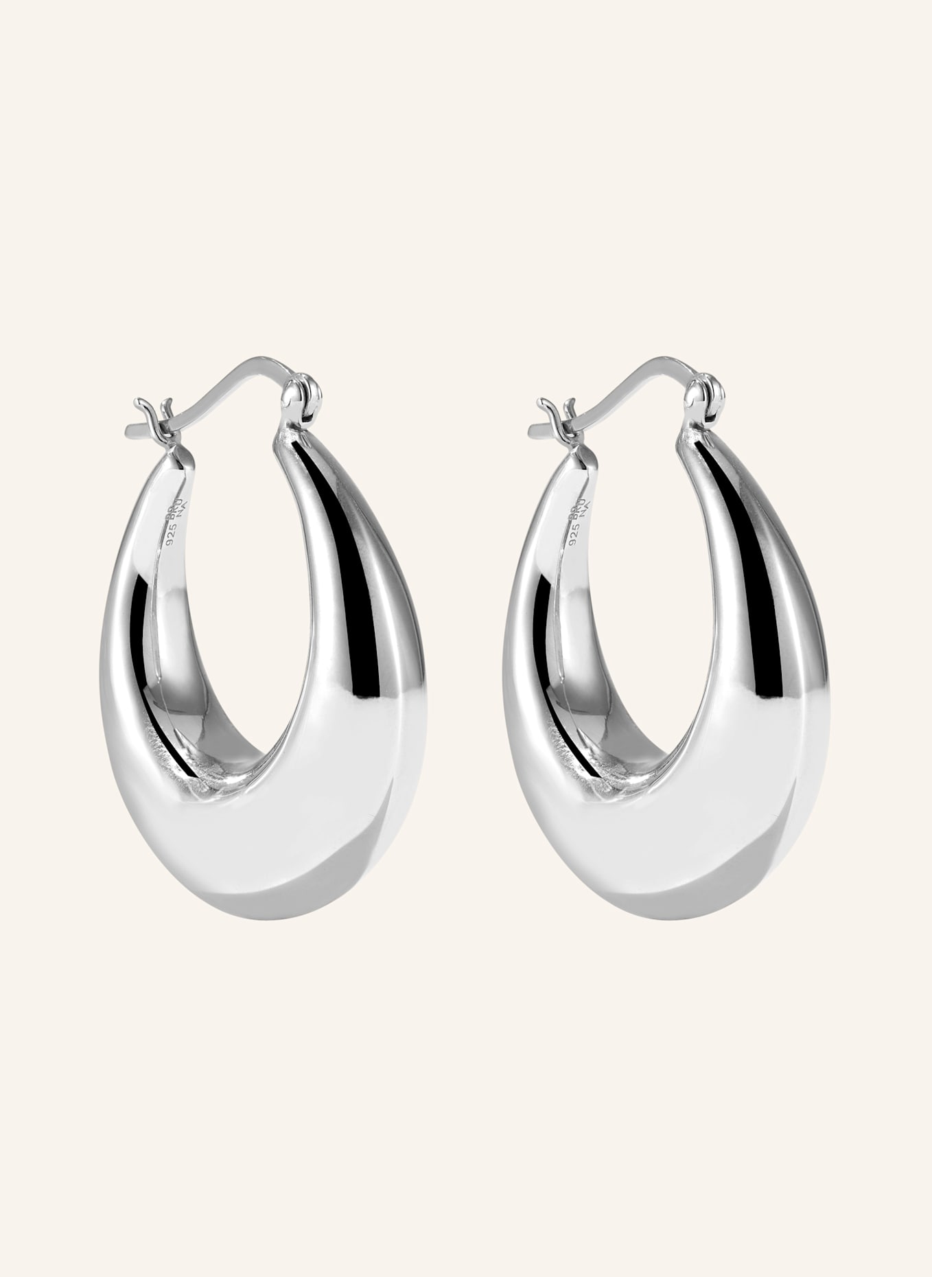 BRUNA The Label Creolen CAMPANIA: SILBER