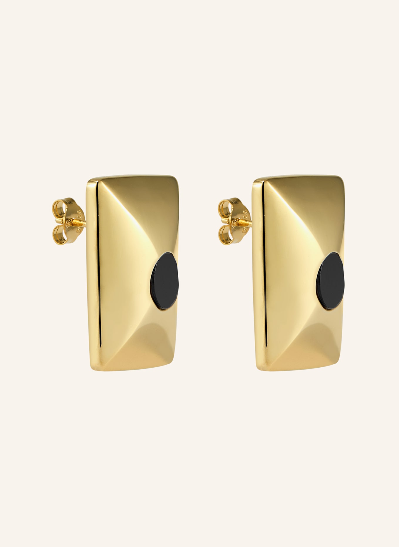 BRUNA The Label Ohrringe TREVI mit Onyx: GOLD