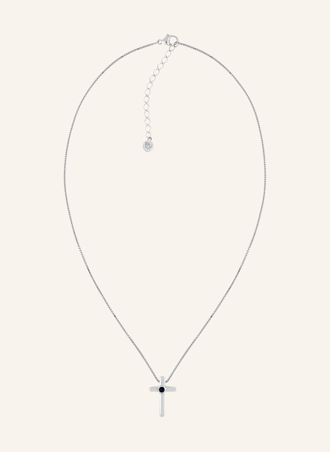 BRUNA The Label Halskette ASSISI mit Onyx: SILBER