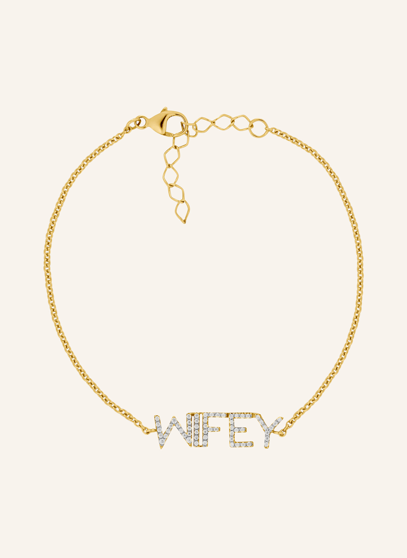 BRUNA The Label Armband WIFEY mit laborgezüchteten Diamanten: GOLD