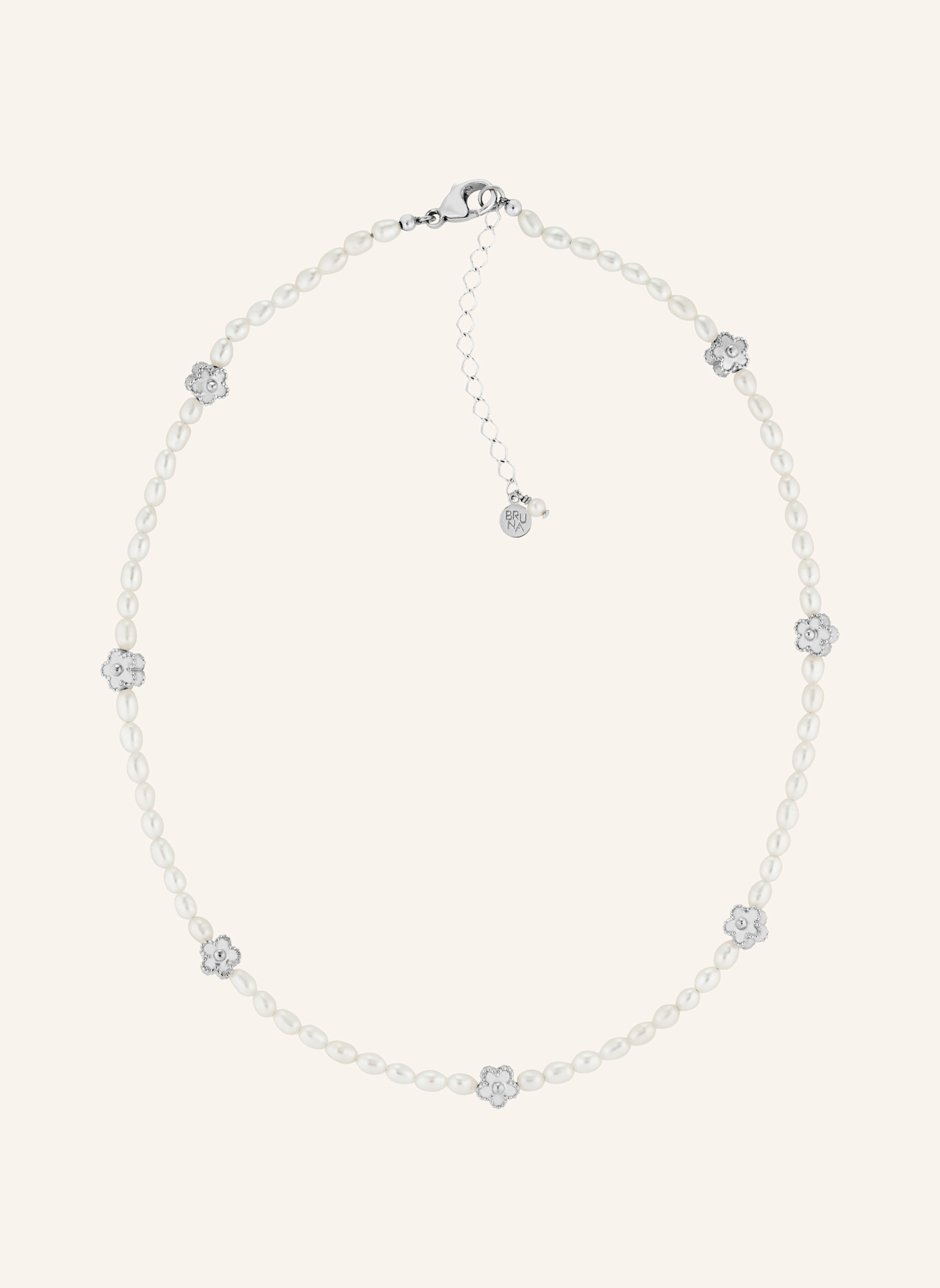 BRUNA The Label Choker FIORE mit Perlen: SILBER