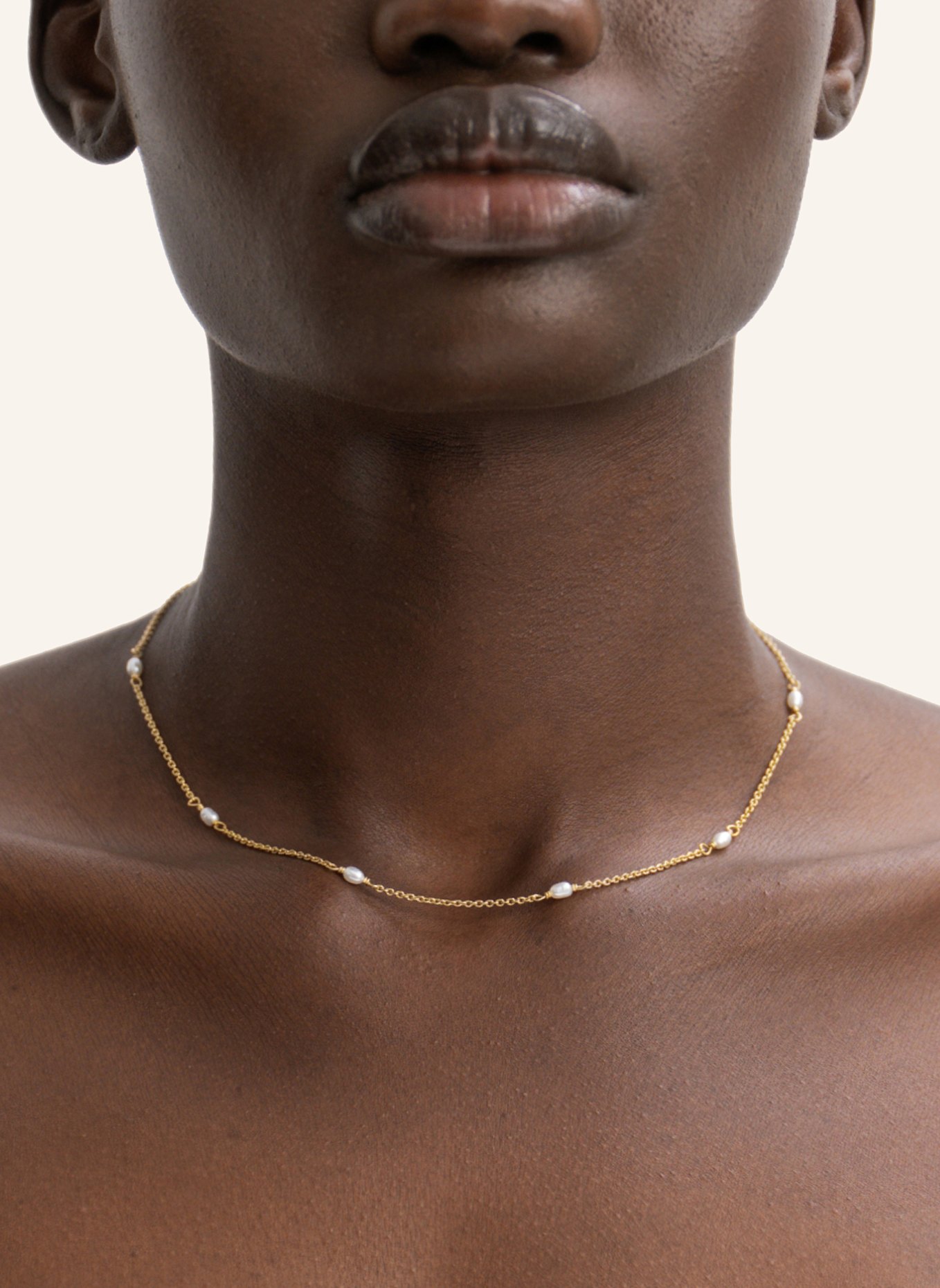 BRUNA The Label Halskette RAVELLO mit Perlen: GOLD