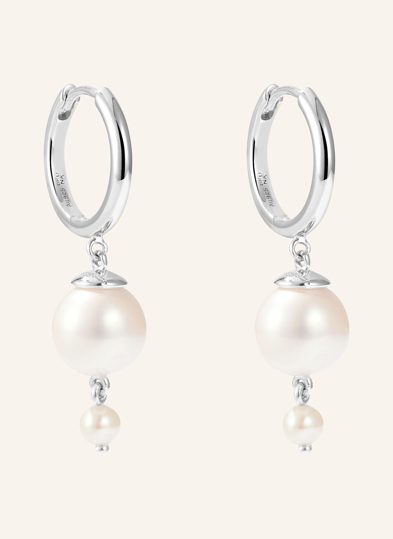 BRUNA The Label Ohrringe VARENNA mit Perlen: SILBER