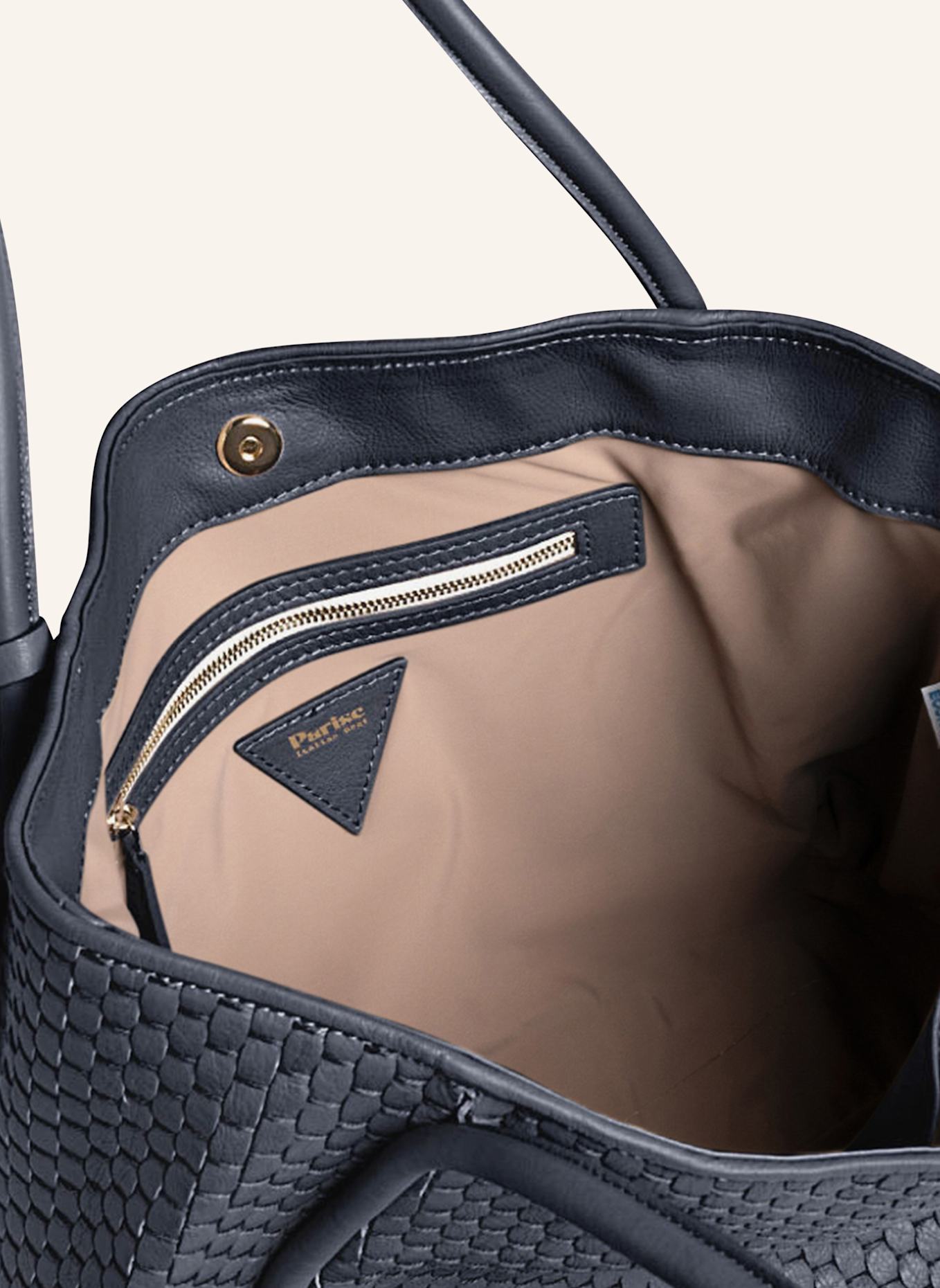 Parise Handtasche '09' RÖHRENFÖRMIG OHNE FRANSEN: BLAU/ DUNKELBLAU