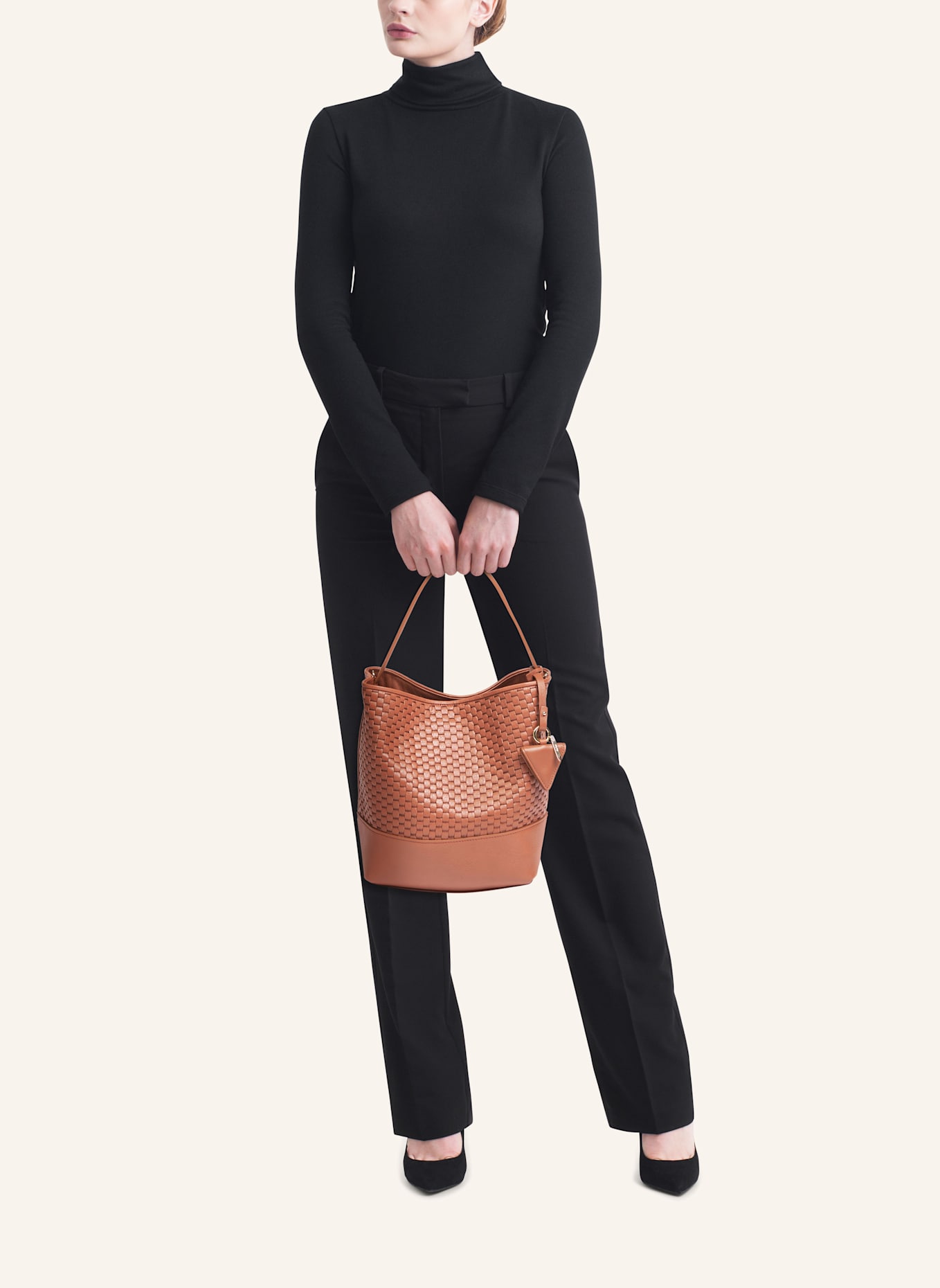 Parise Beuteltasche '51' MEDIUM: COGNAC