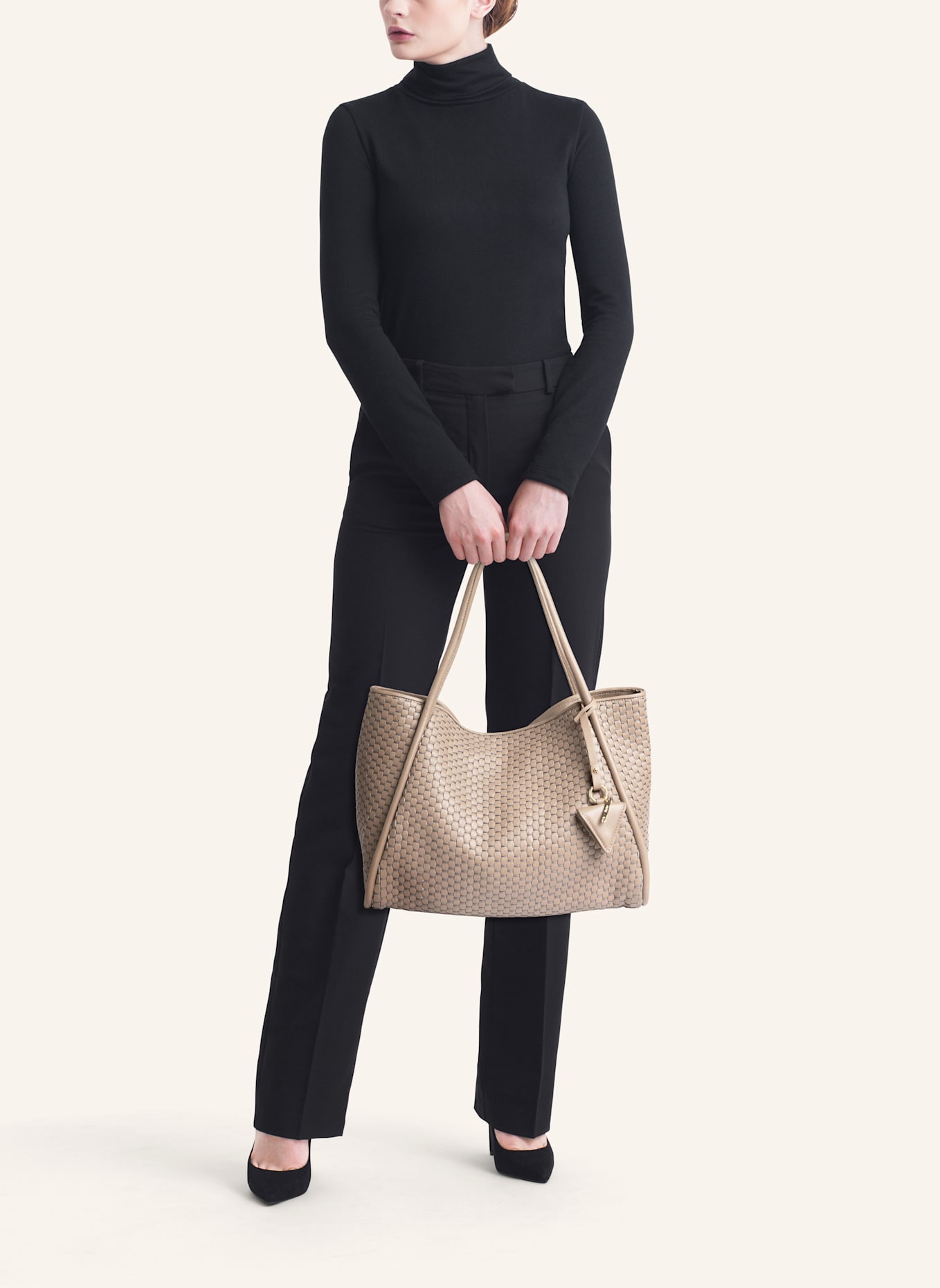 Parise Handtasche '09' RÖHRENFÖRMIG OHNE FRANSEN: TAUPE