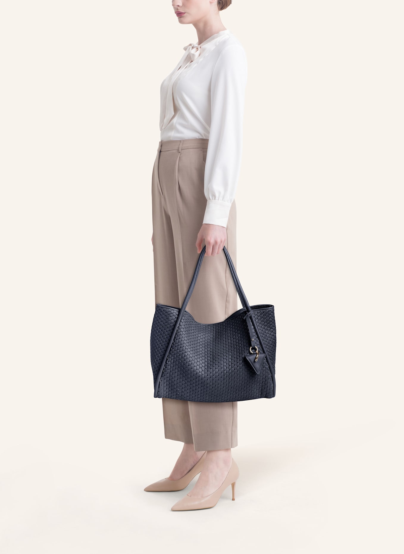 Parise Handtasche '09' RÖHRENFÖRMIG OHNE FRANSEN: BLAU/ DUNKELBLAU