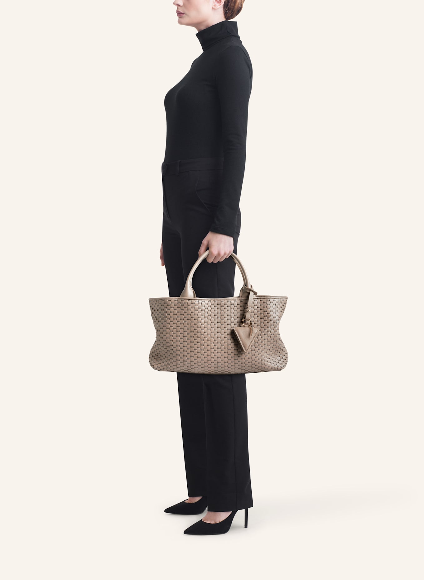 Parise Tote bag '60' SMALL: TAUPE