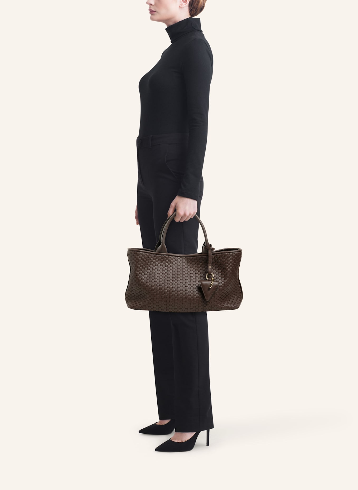 Parise Tote Bag '60' SMALL: BROWN