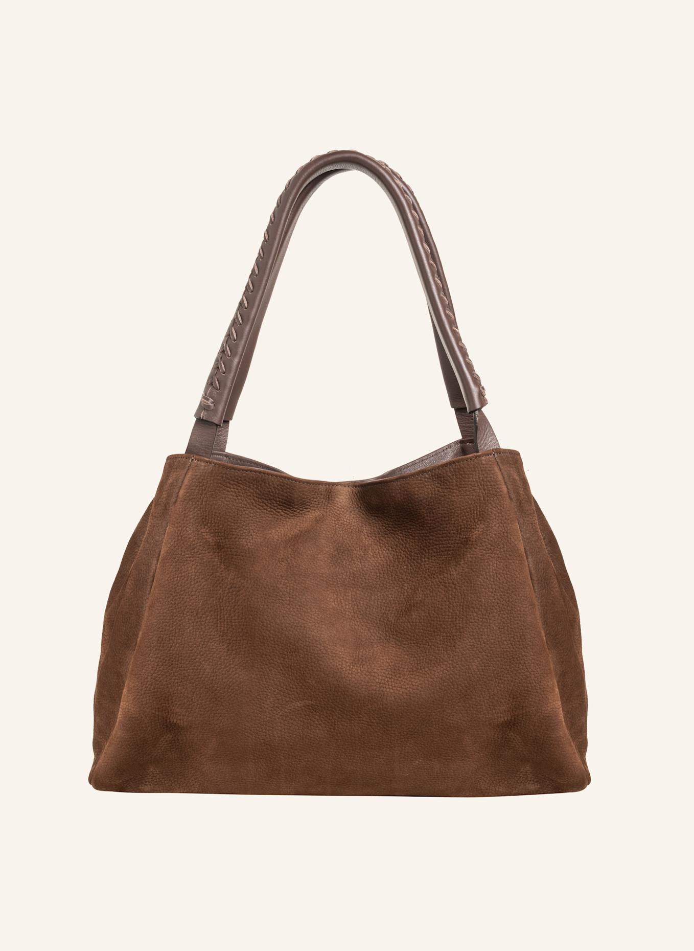 Parise Handtasche '09' OHNE FRANSEN: DUNKELBRAUN/ BRAUN