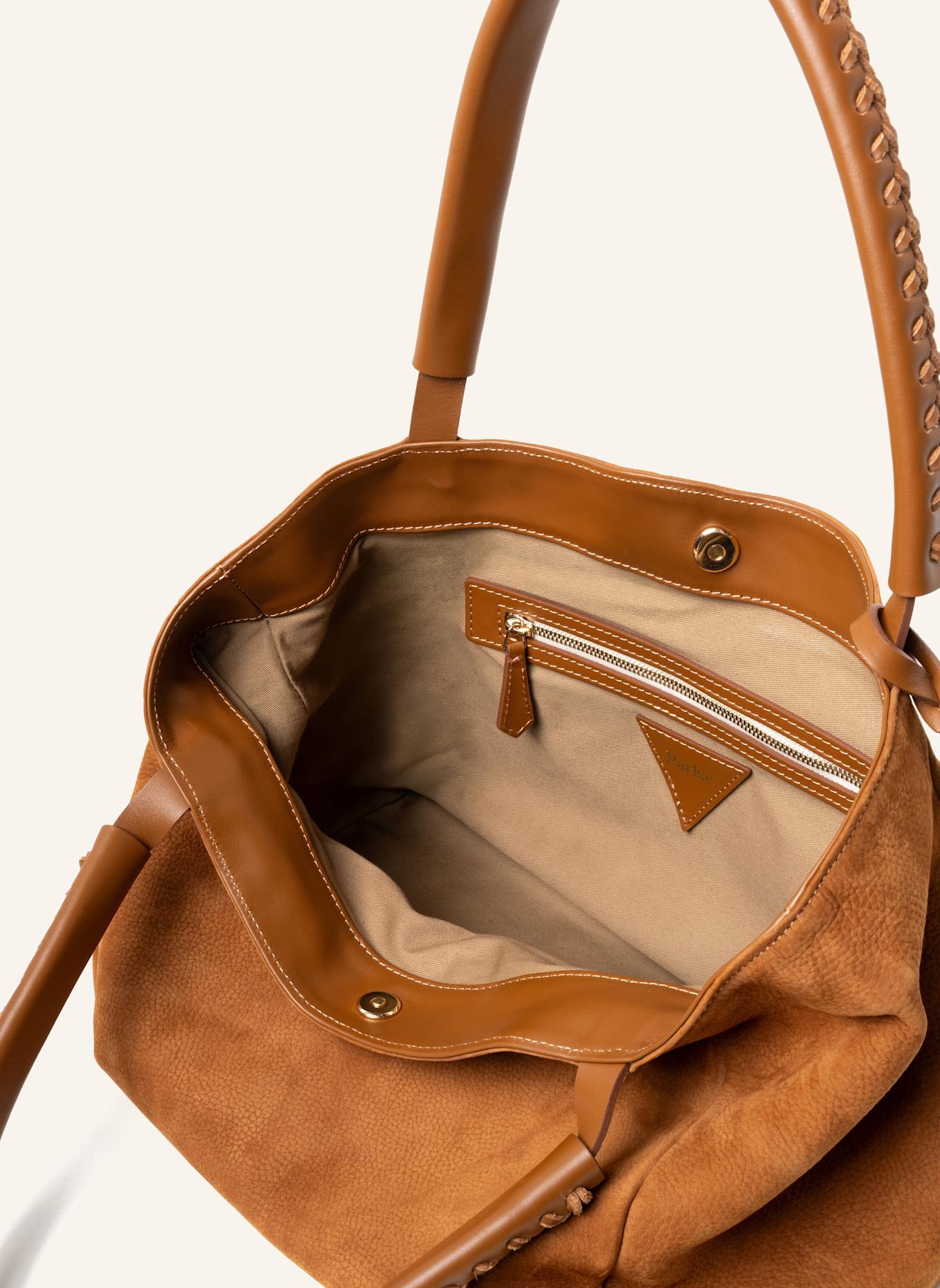 Parise Handtasche '09' OHNE FRANSEN: COGNAC