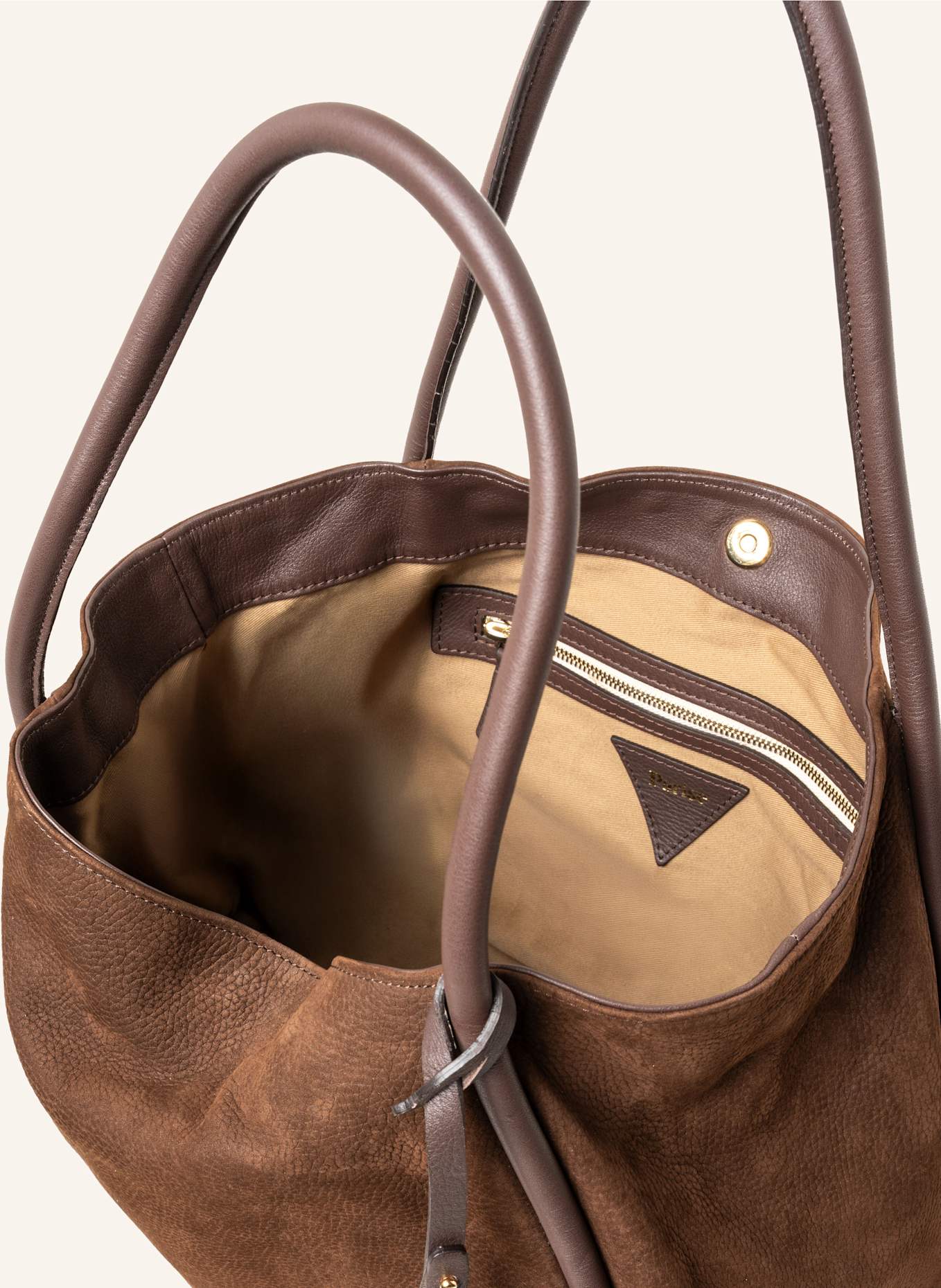 Parise Handtasche '09' RÖHRENFÖRMIG OHNE FRANSEN: DUNKELBRAUN/ BRAUN