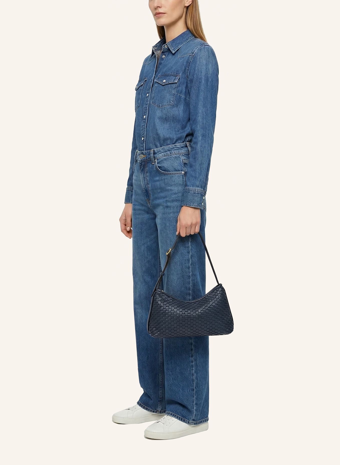 Parise '81' Shoulder Bags: BLUE/ DARK BLUE