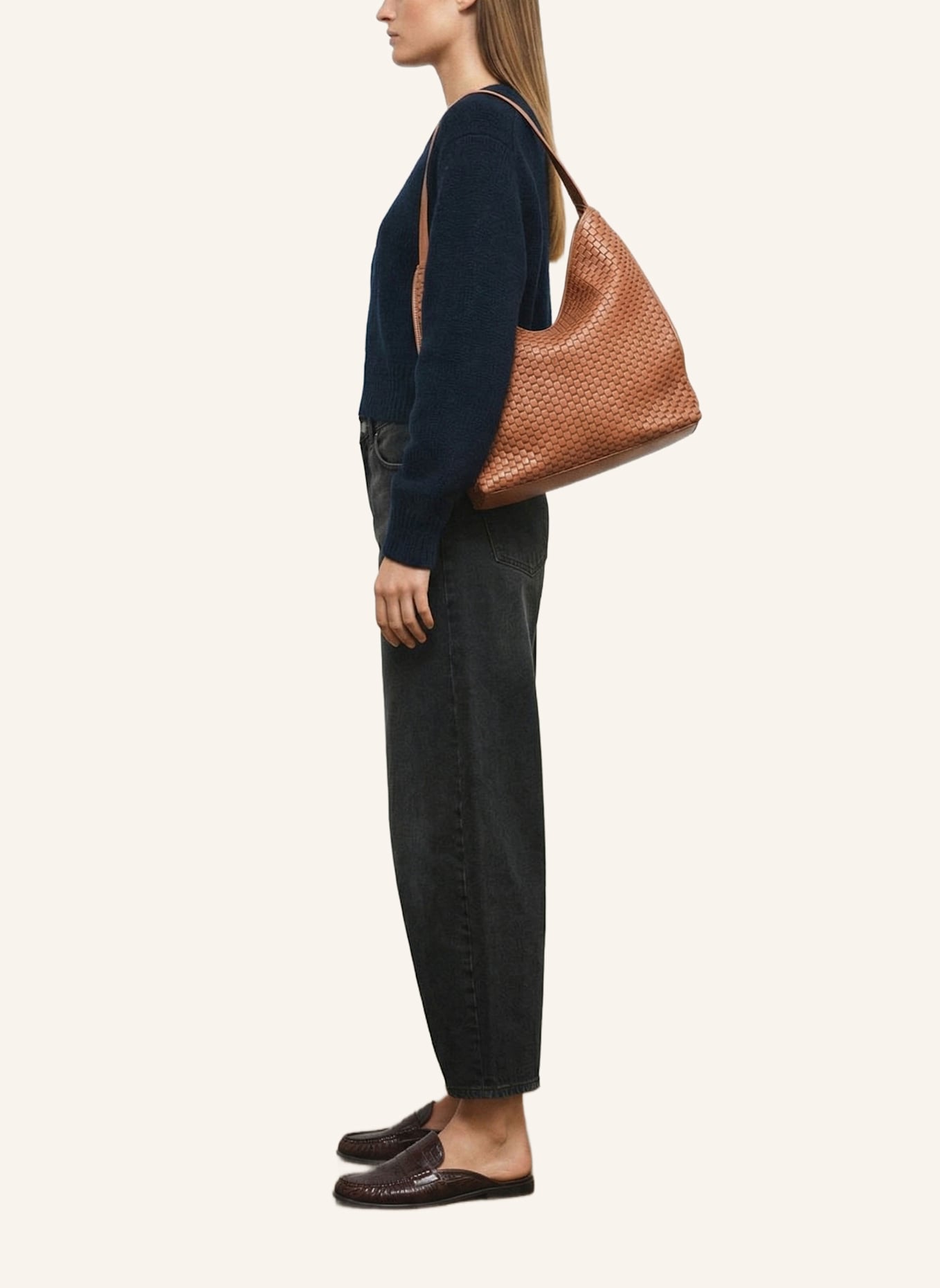 Parise Schultertaschen '697': COGNAC