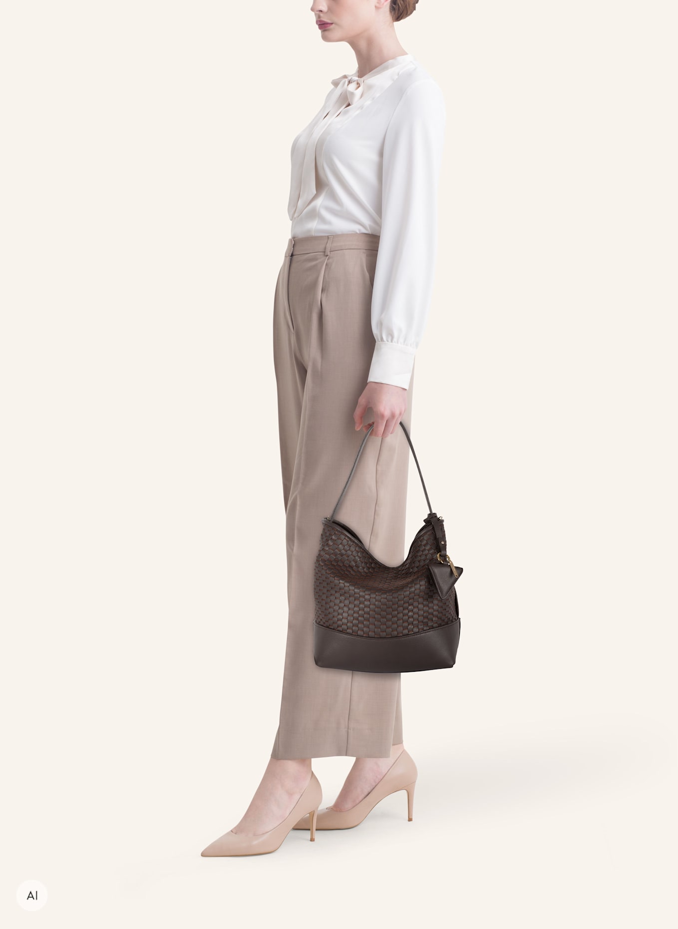 Parise Beuteltasche '51' MEDIUM: BRAUN/ DUNKELBRAUN