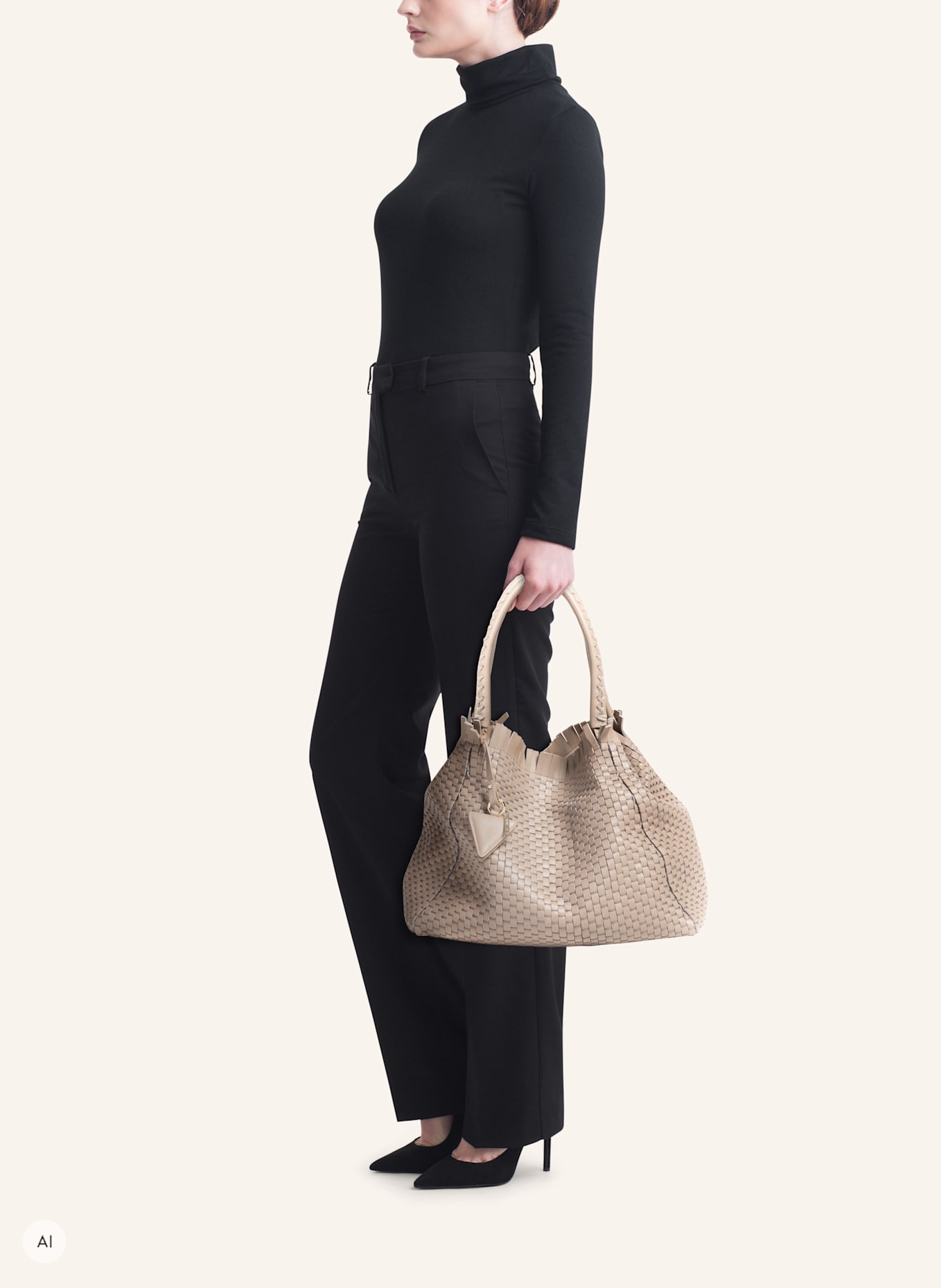 Parise '09' MEDIUM Handbag: TAUPE