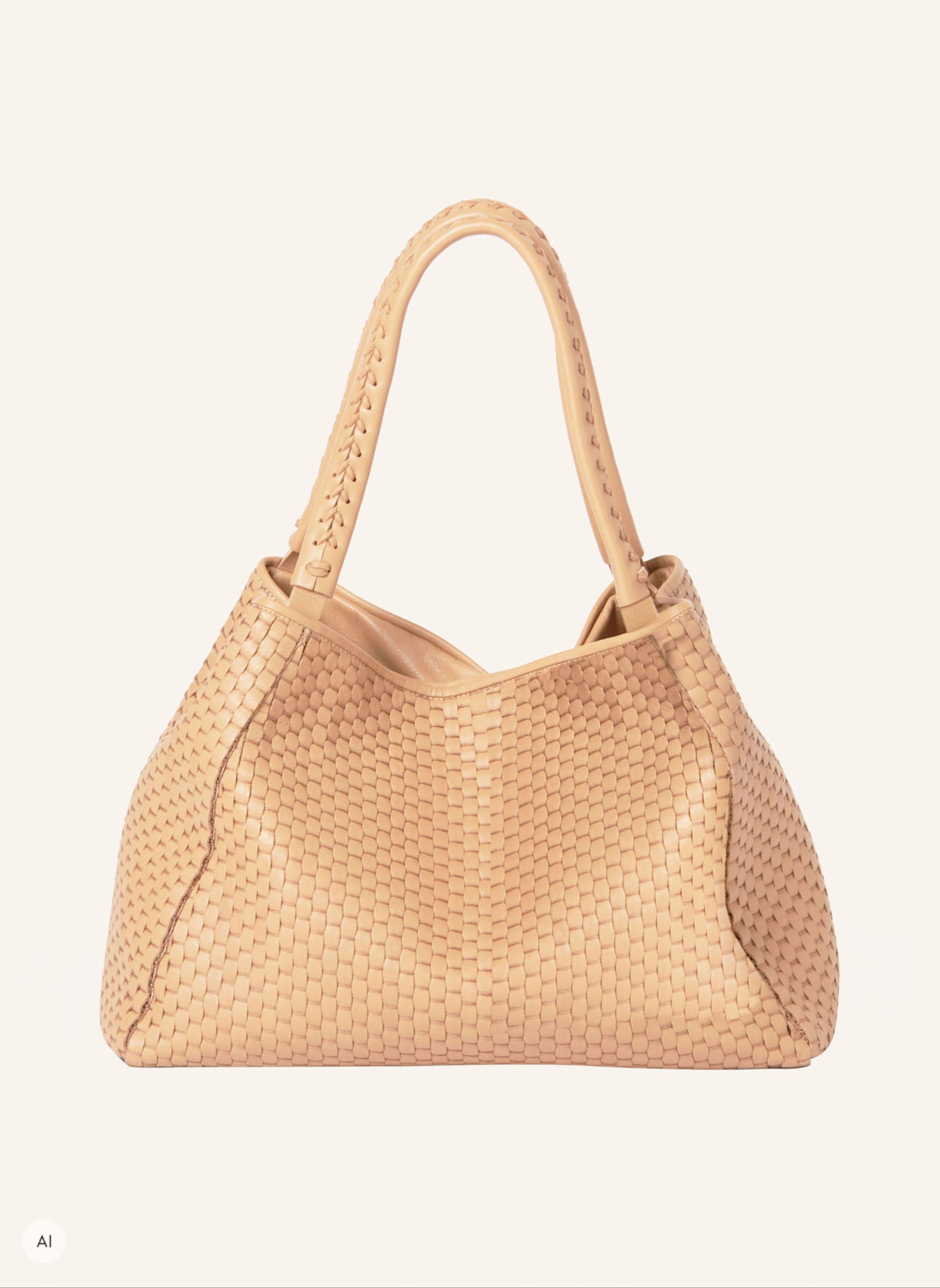 Parise Handtasche '09' OHNE FRANSEN LARGE: BEIGE/ CAMEL