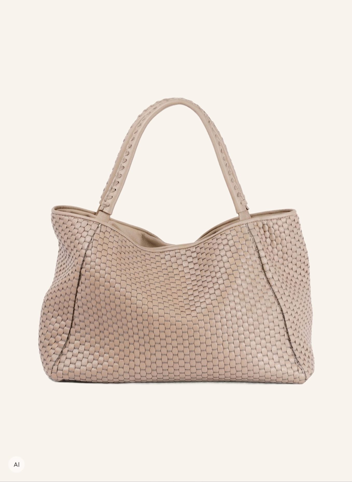 Parise '09' Handbag WITHOUT FRINGE, MEDIUM: TAUPE