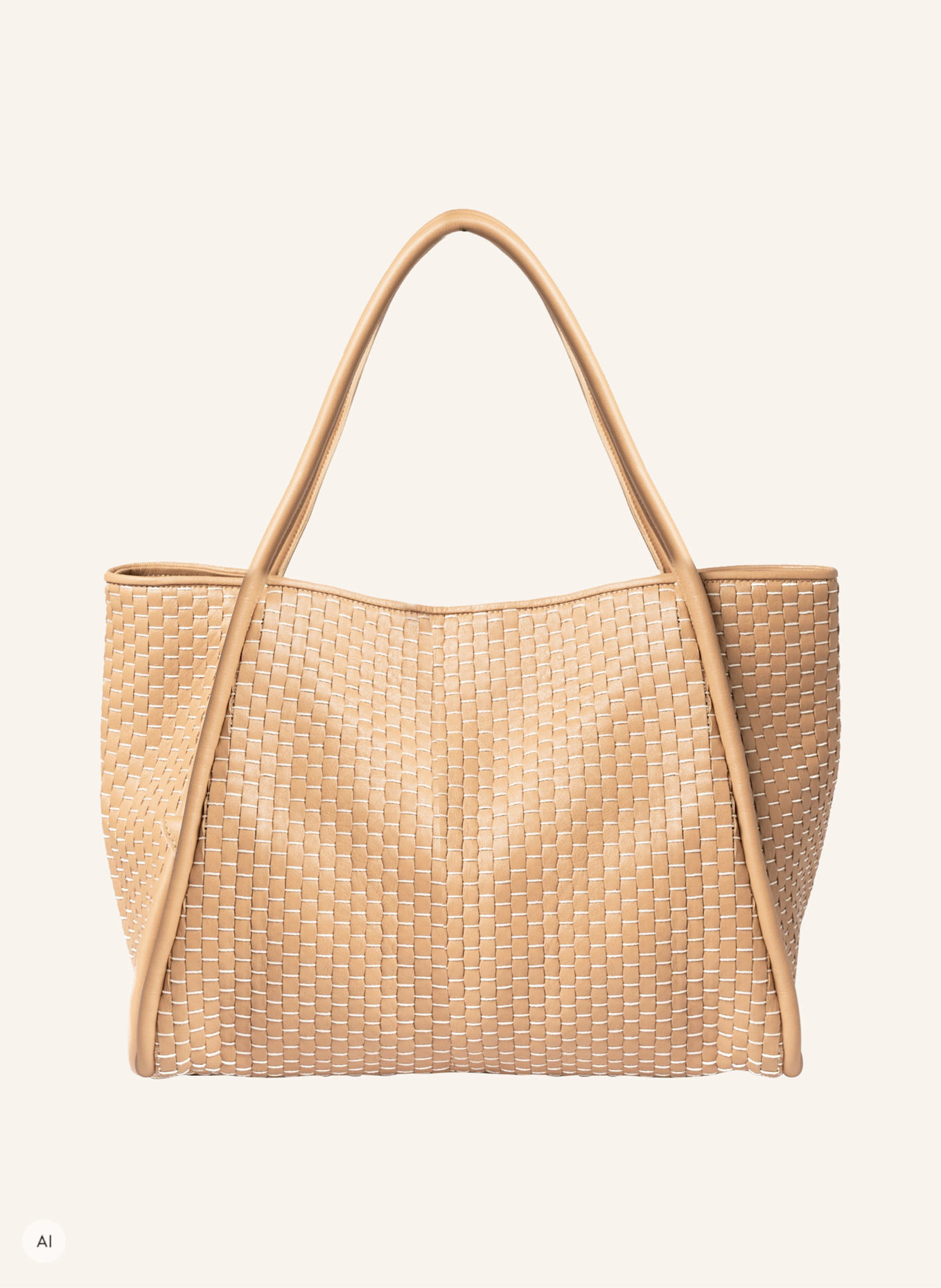 Parise Handtasche '09' RÖHRENFÖRMIG OHNE FRANSEN LARGE: BEIGE/ CAMEL