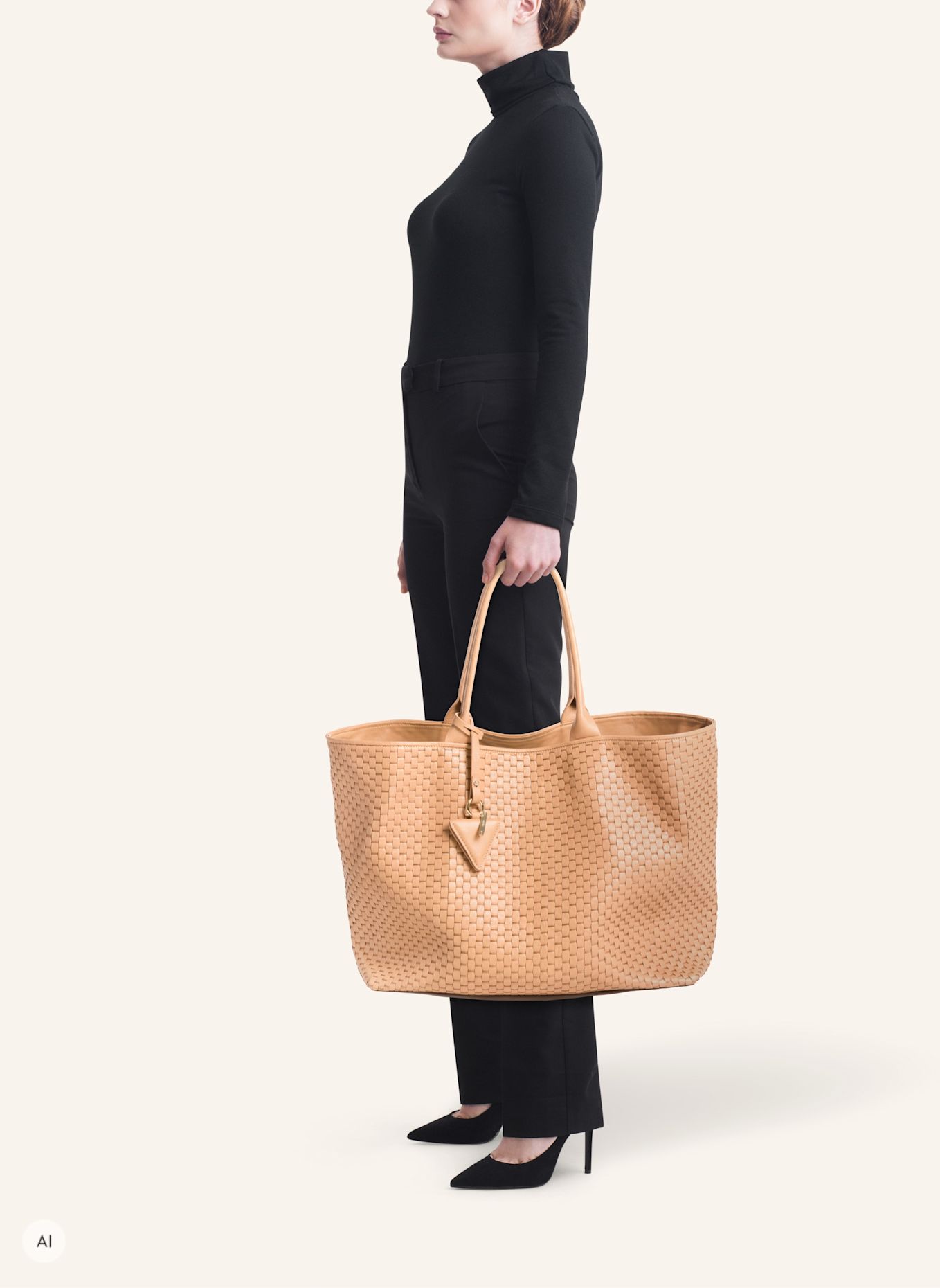 Parise Tote bag '60' LARGE: BEIGE / CAMEL