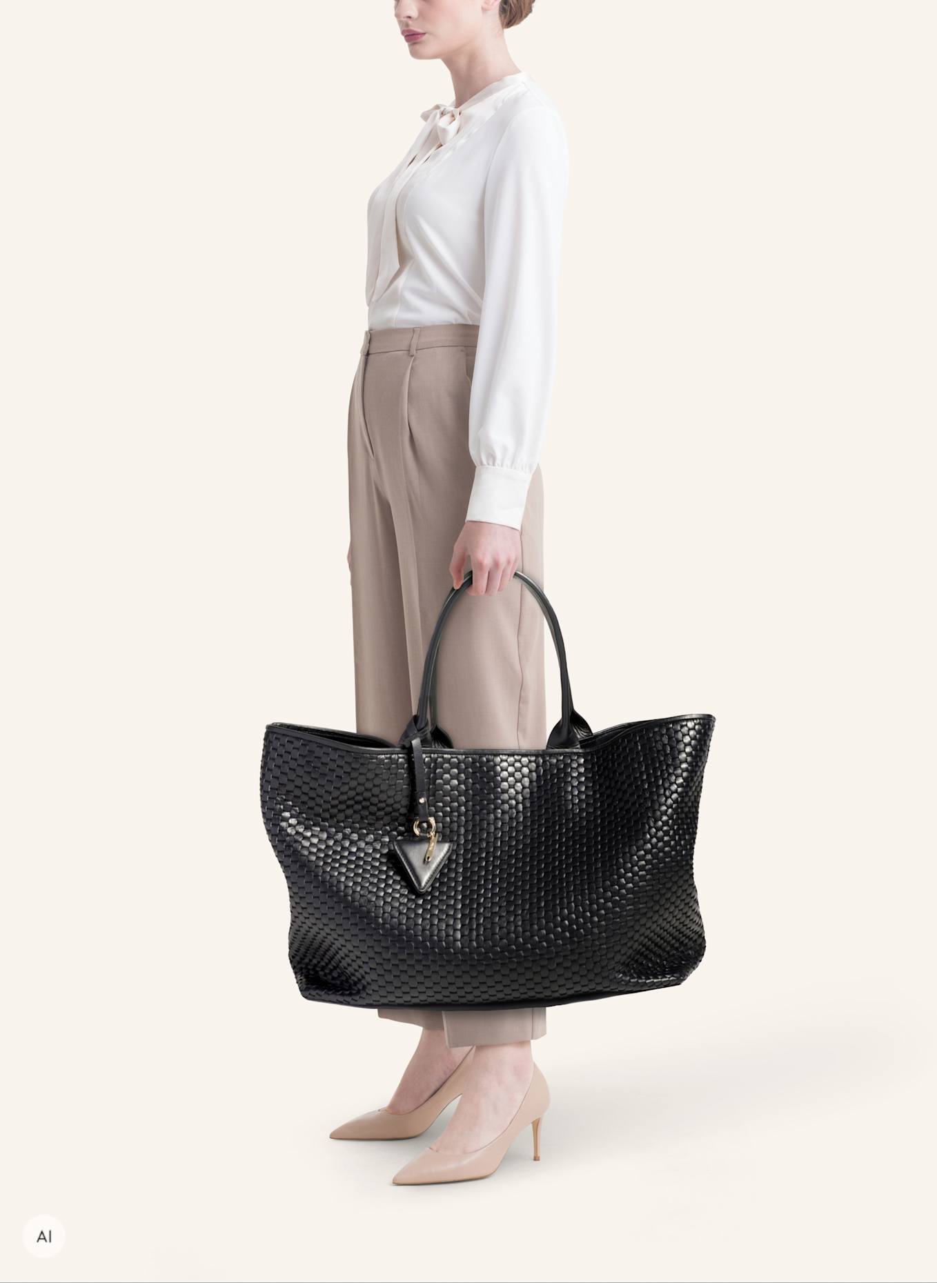 Parise Tote bag '60' LARGE: ZWART