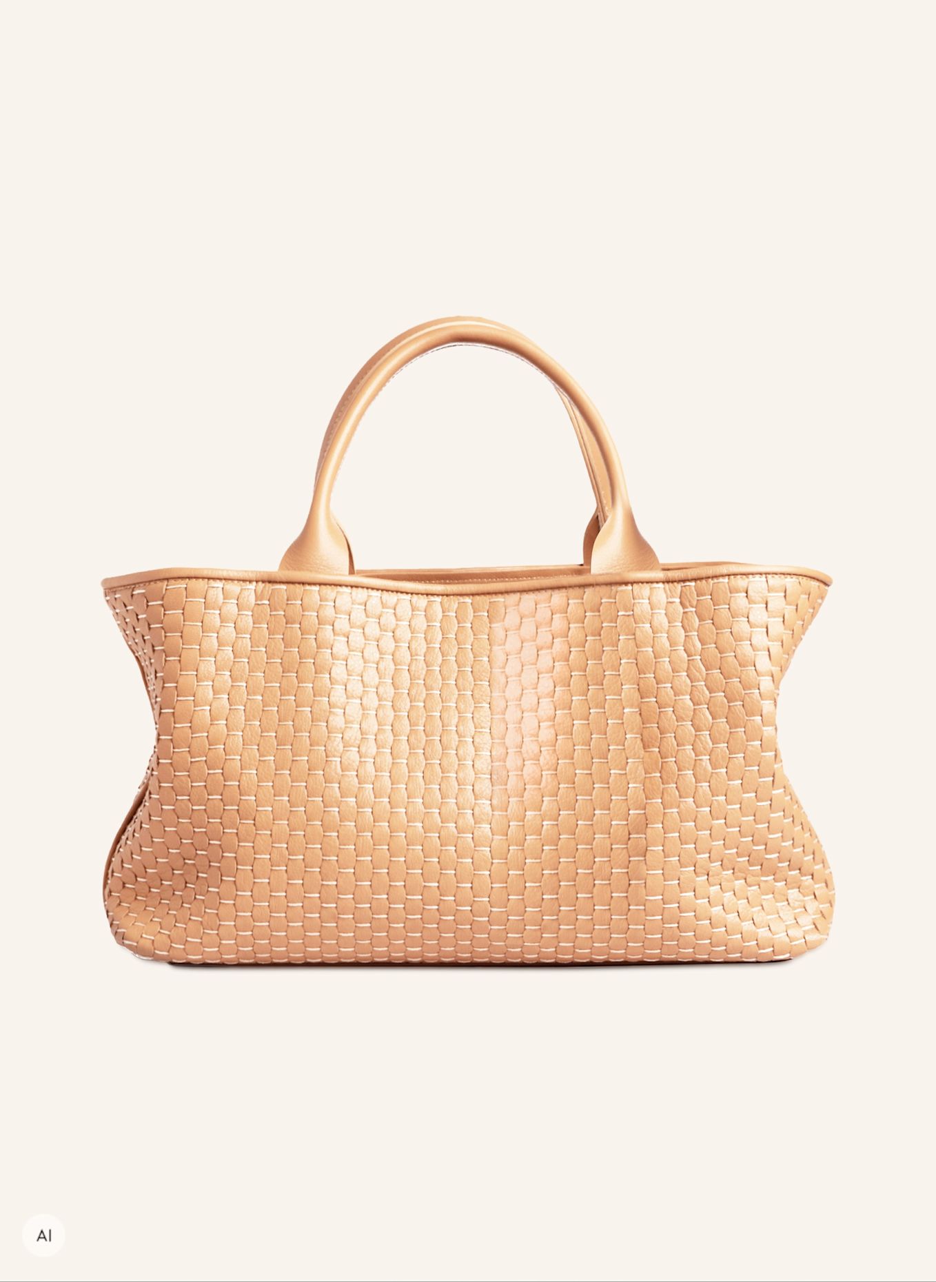 Parise Tote bag '60' SMALL: BEIGE / CAMEL