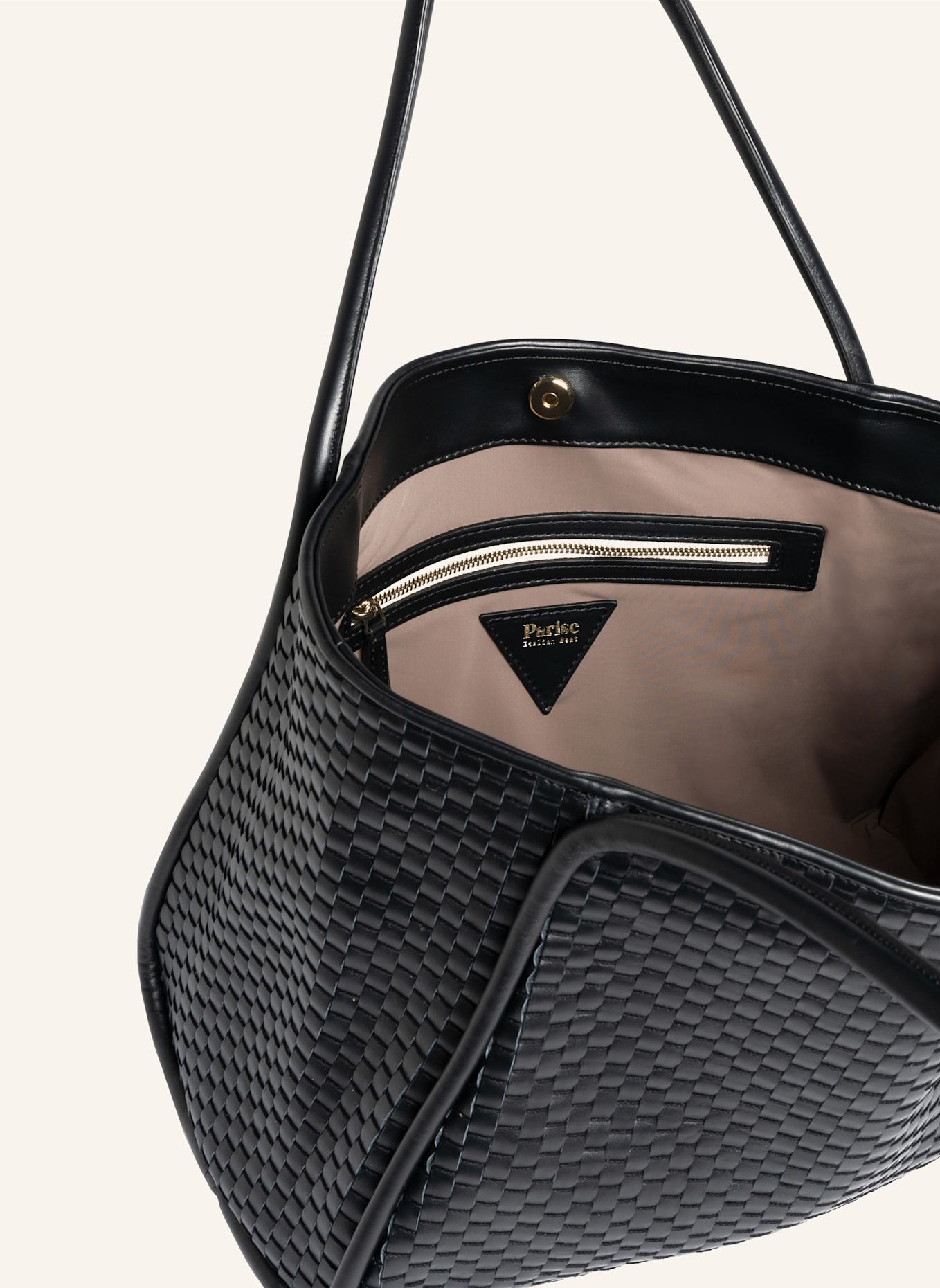 Parise Handtasche '09' RÖHRENFÖRMIG OHNE FRANSEN: SCHWARZ