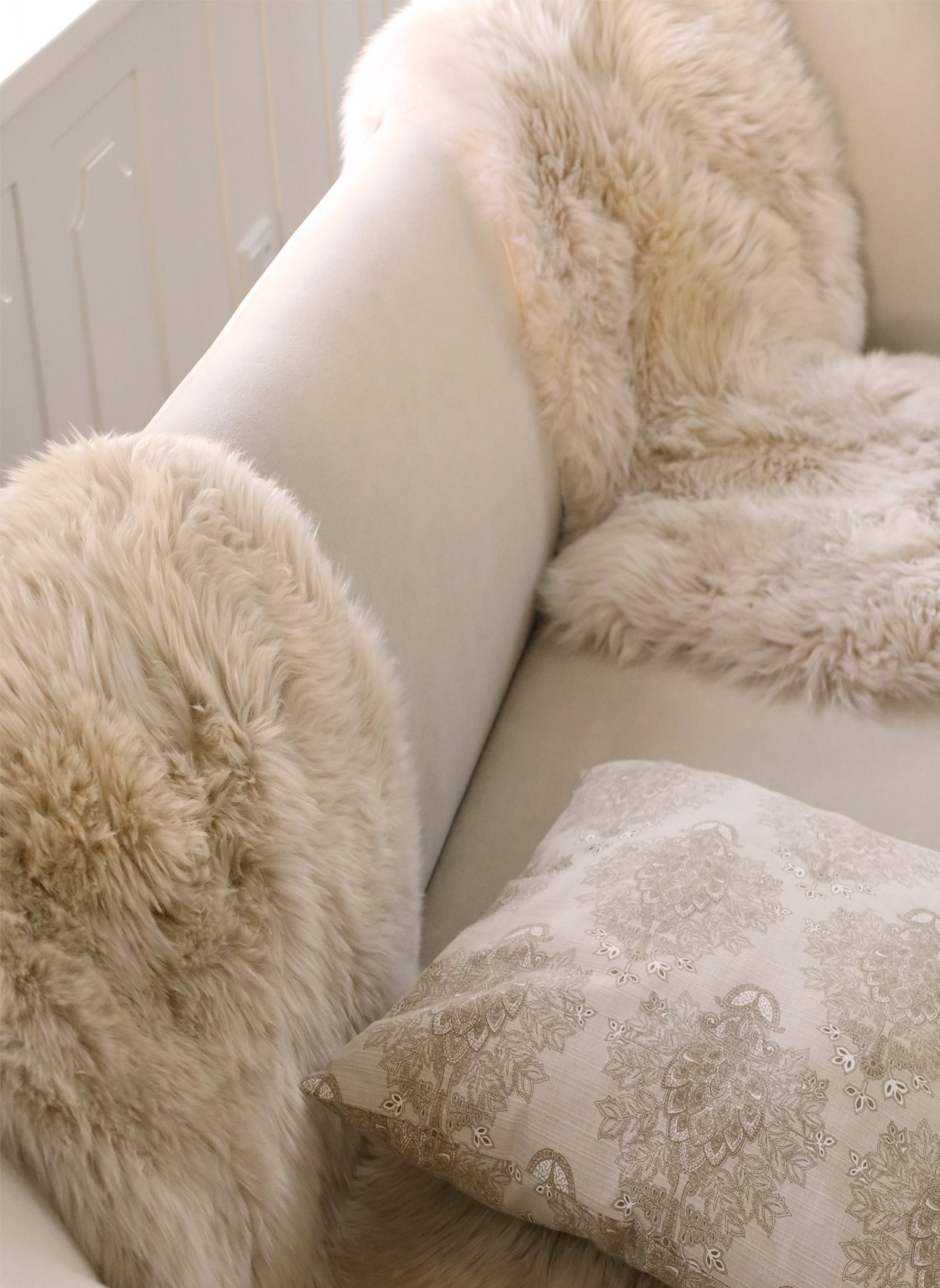 Natures Collection Lammfell Teppich: BEIGE