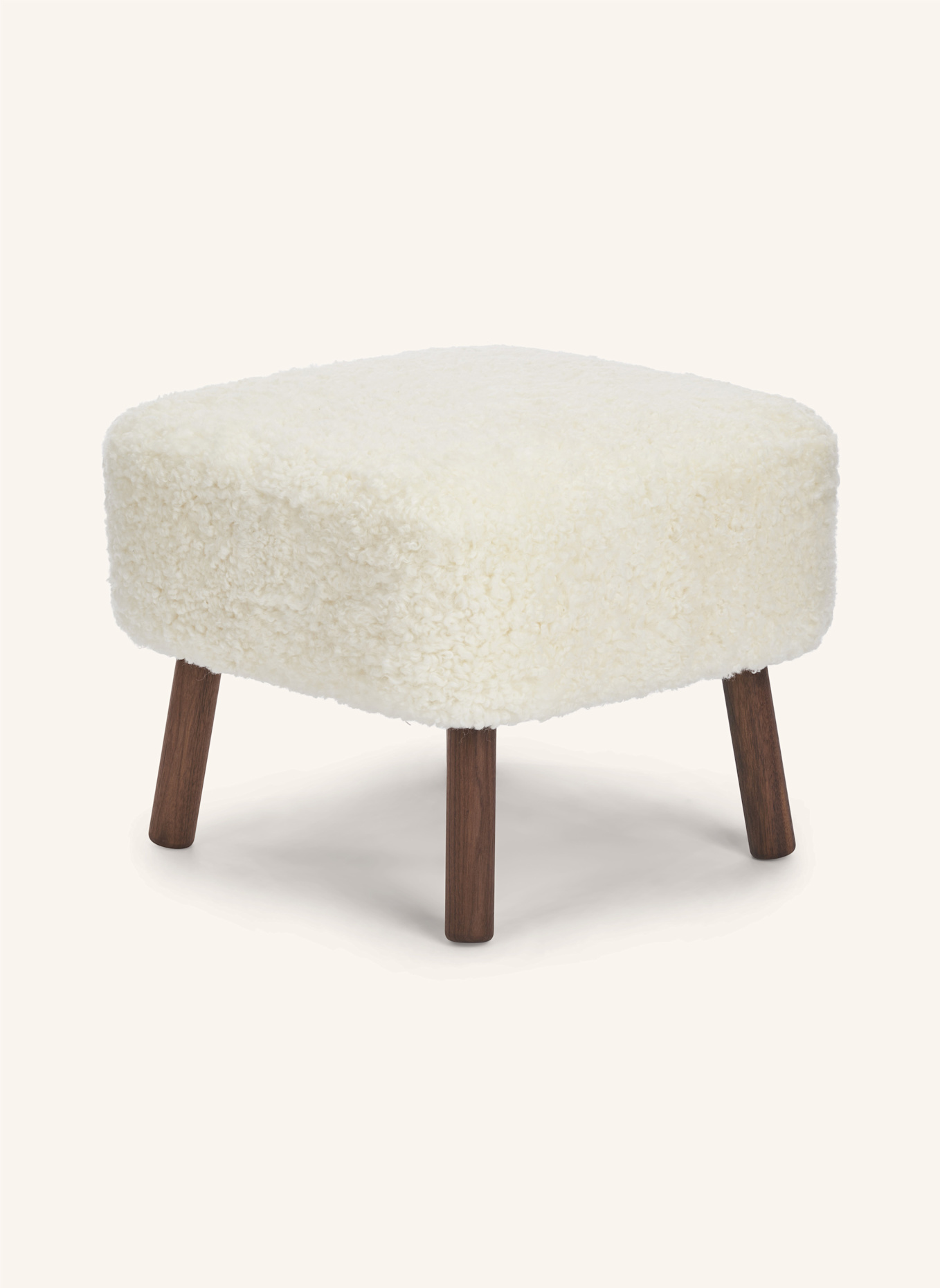 Natures Collection Hocker EMIL: WEISS/ DUNKELBRAUN