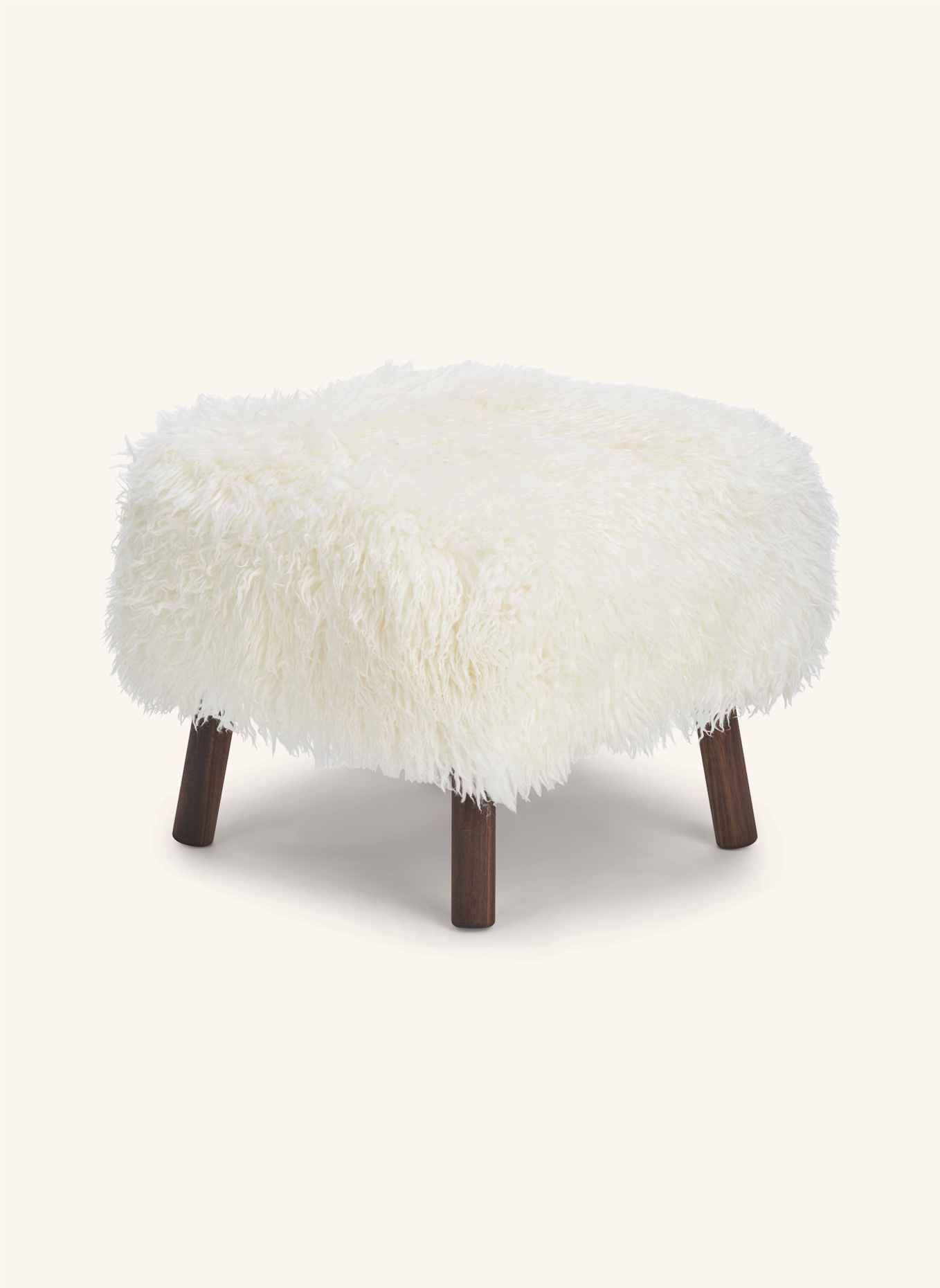 Natures Collection Hocker EMIL: WEISS/ DUNKELBRAUN