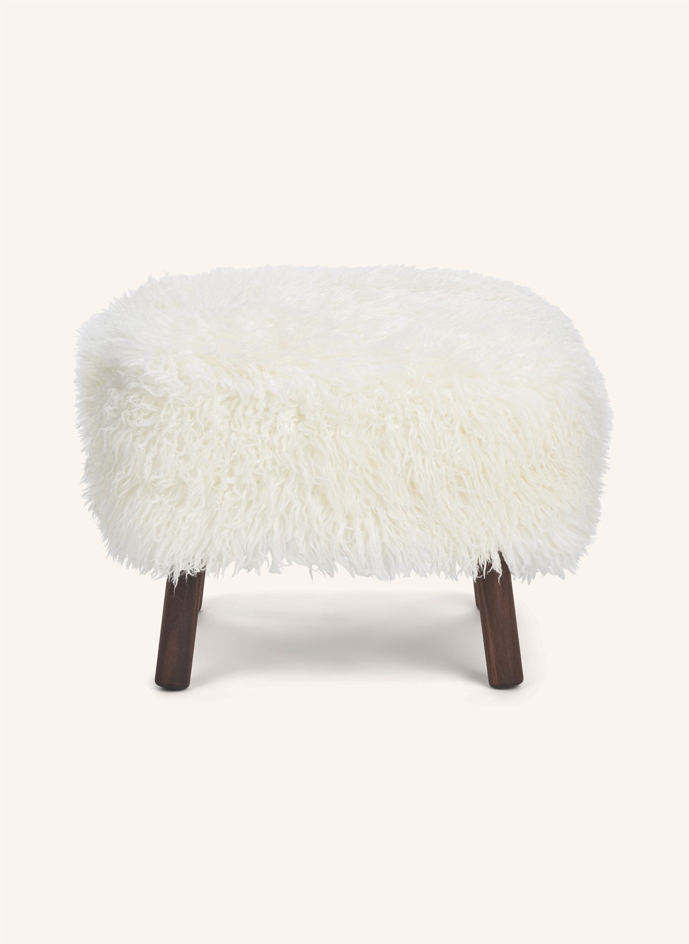 Natures Collection Hocker EMIL: WEISS/ DUNKELBRAUN