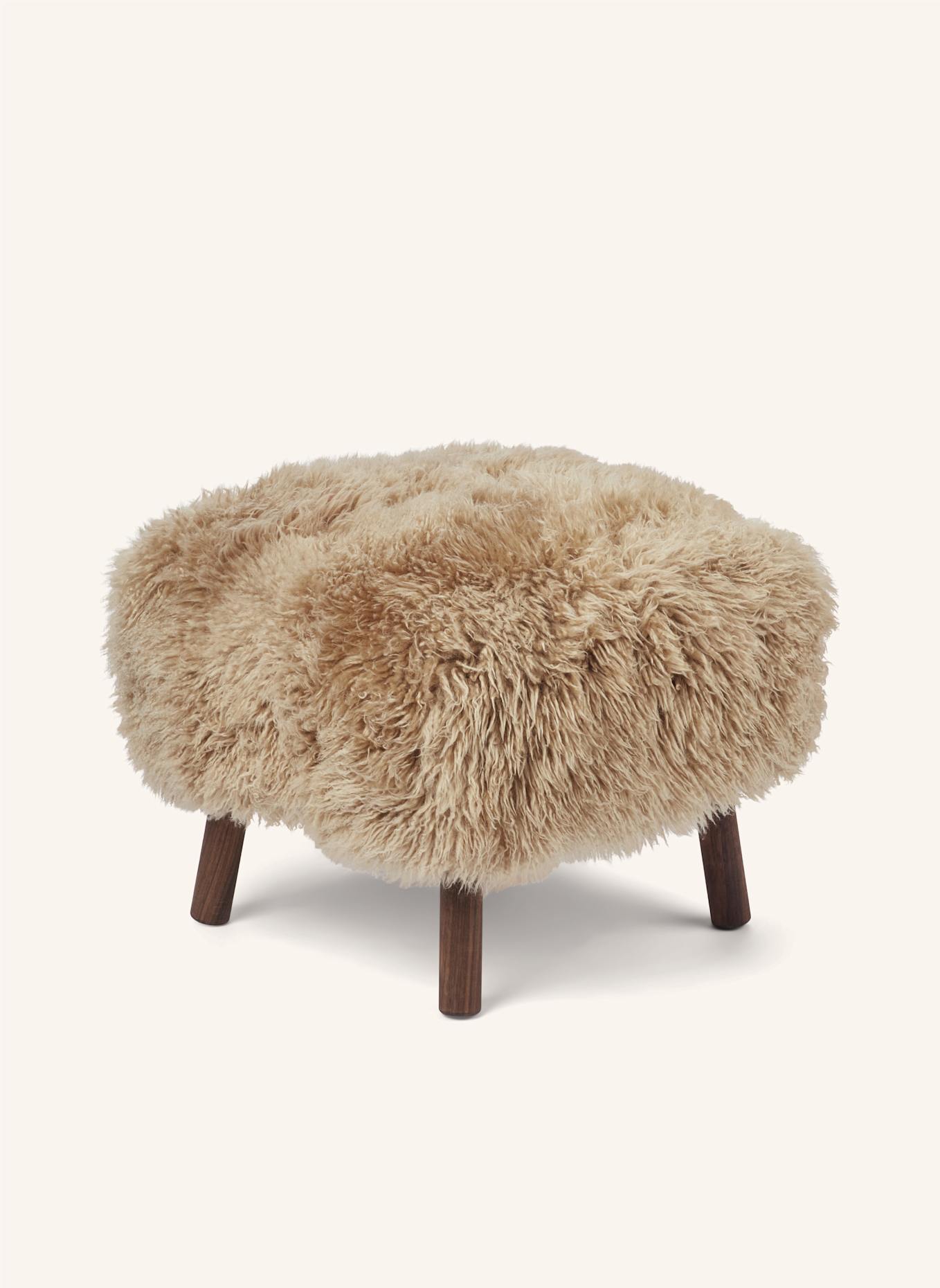 Natures Collection Hocker EMIL: HELLGELB/ DUNKELBRAUN