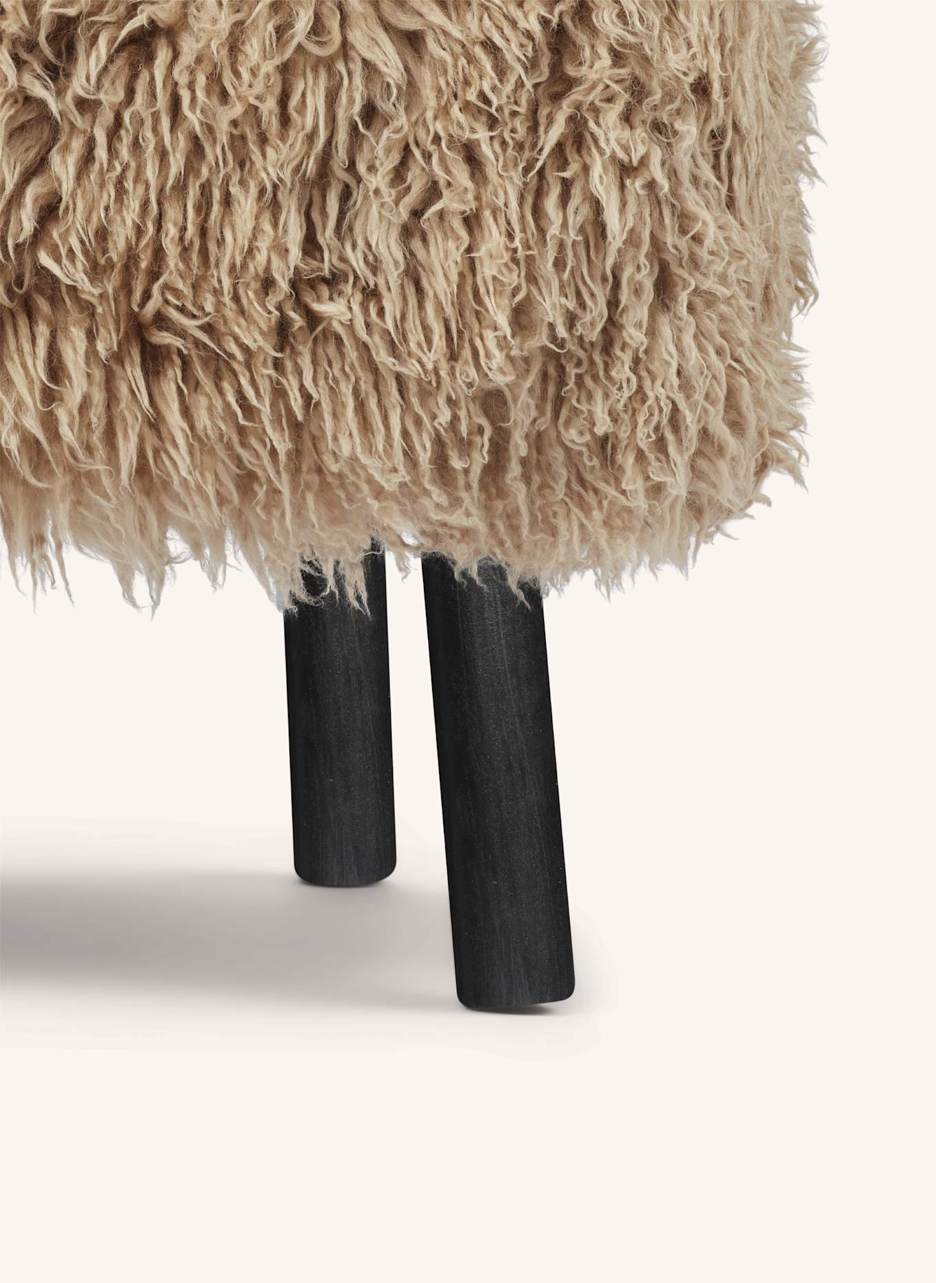 Natures Collection Hocker EMIL: HELLGELB/ SCHWARZ