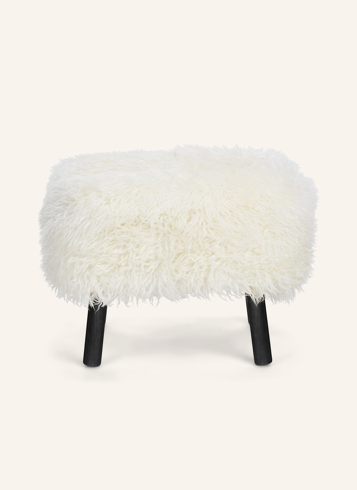 Natures Collection Hocker EMILY: WEISS/ SCHWARZ