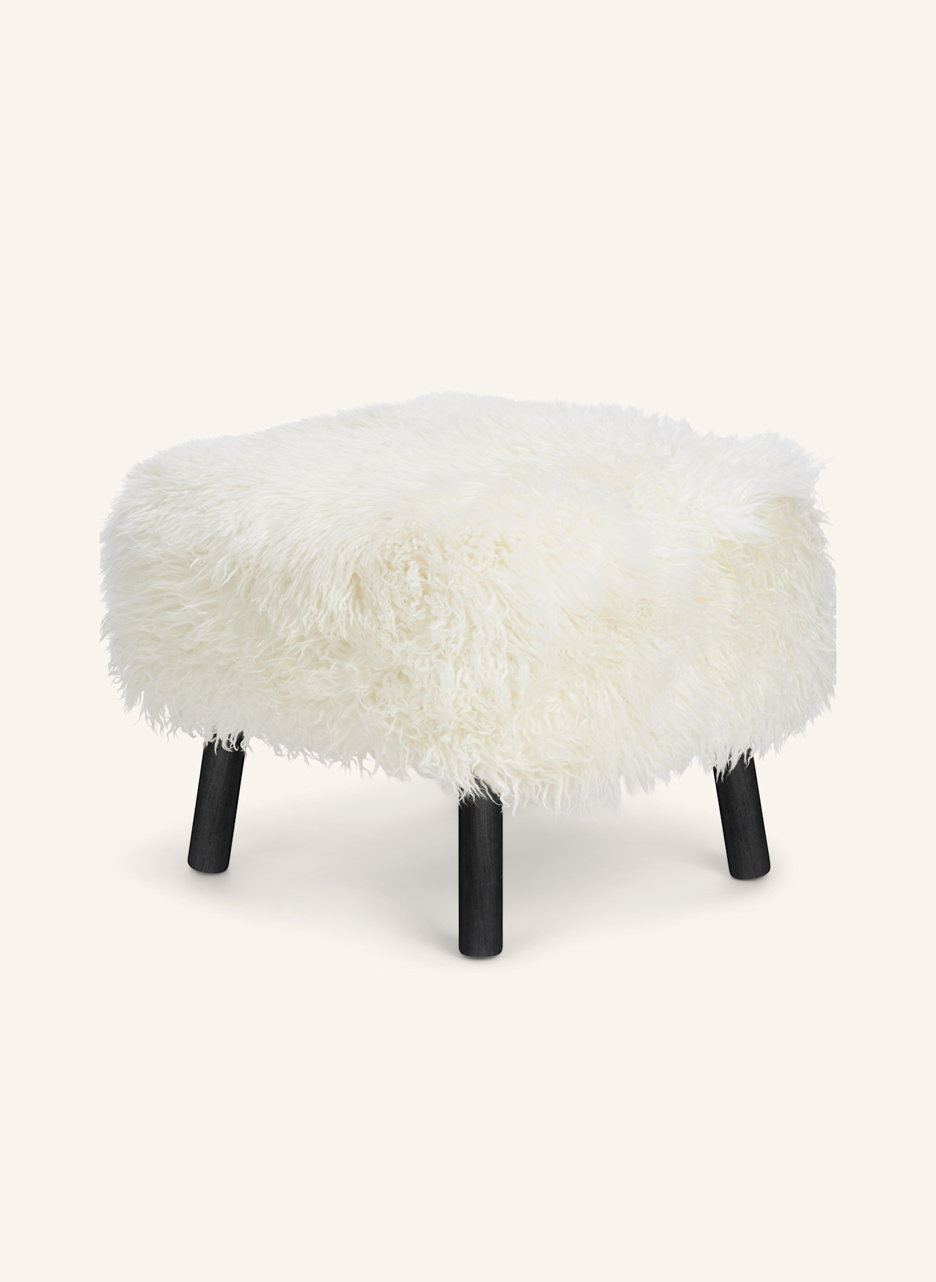 Natures Collection Hocker EMILY: WEISS/ SCHWARZ